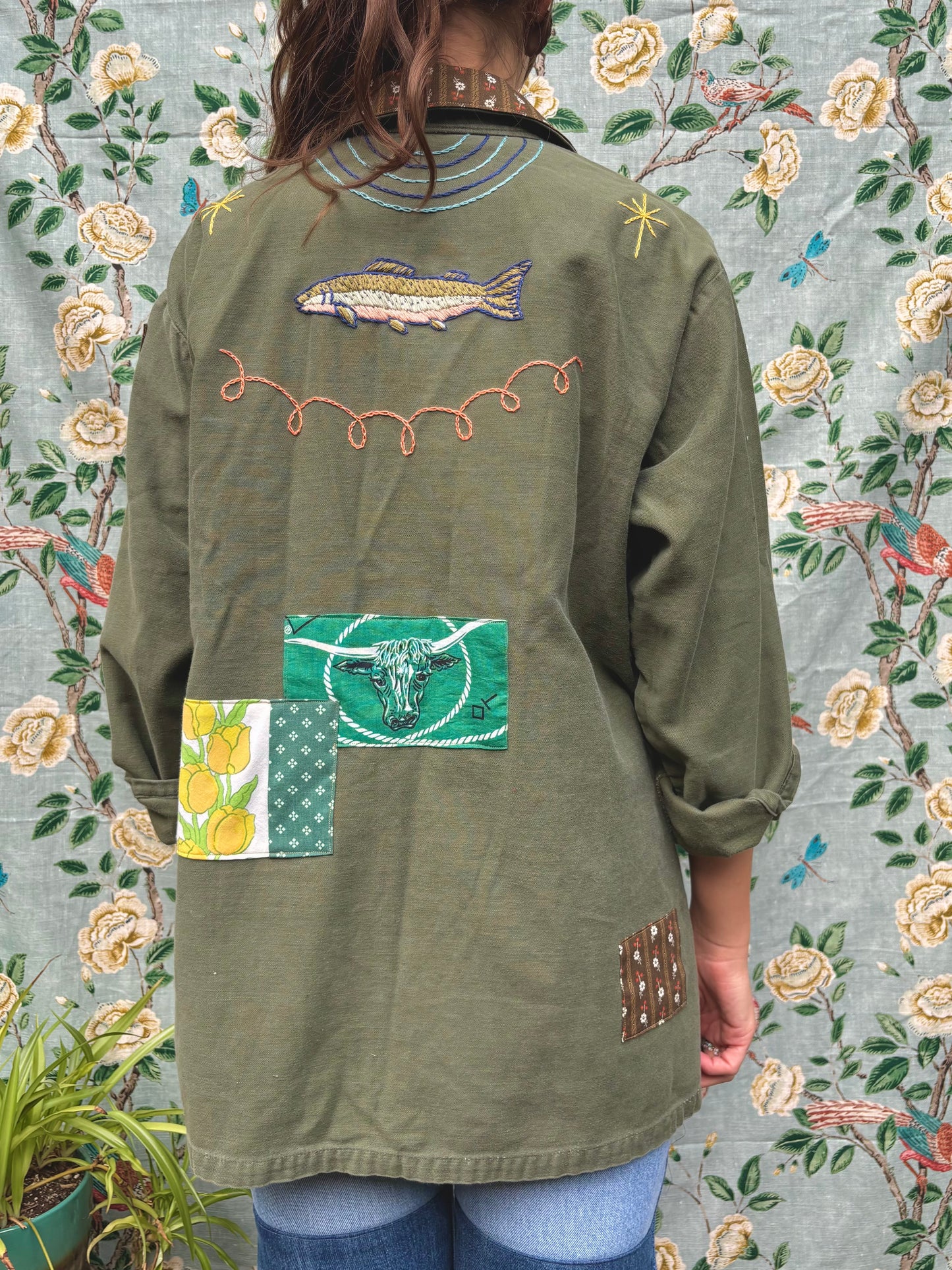 𓆟 Embroidered & Patched OG 107 Army Shirt