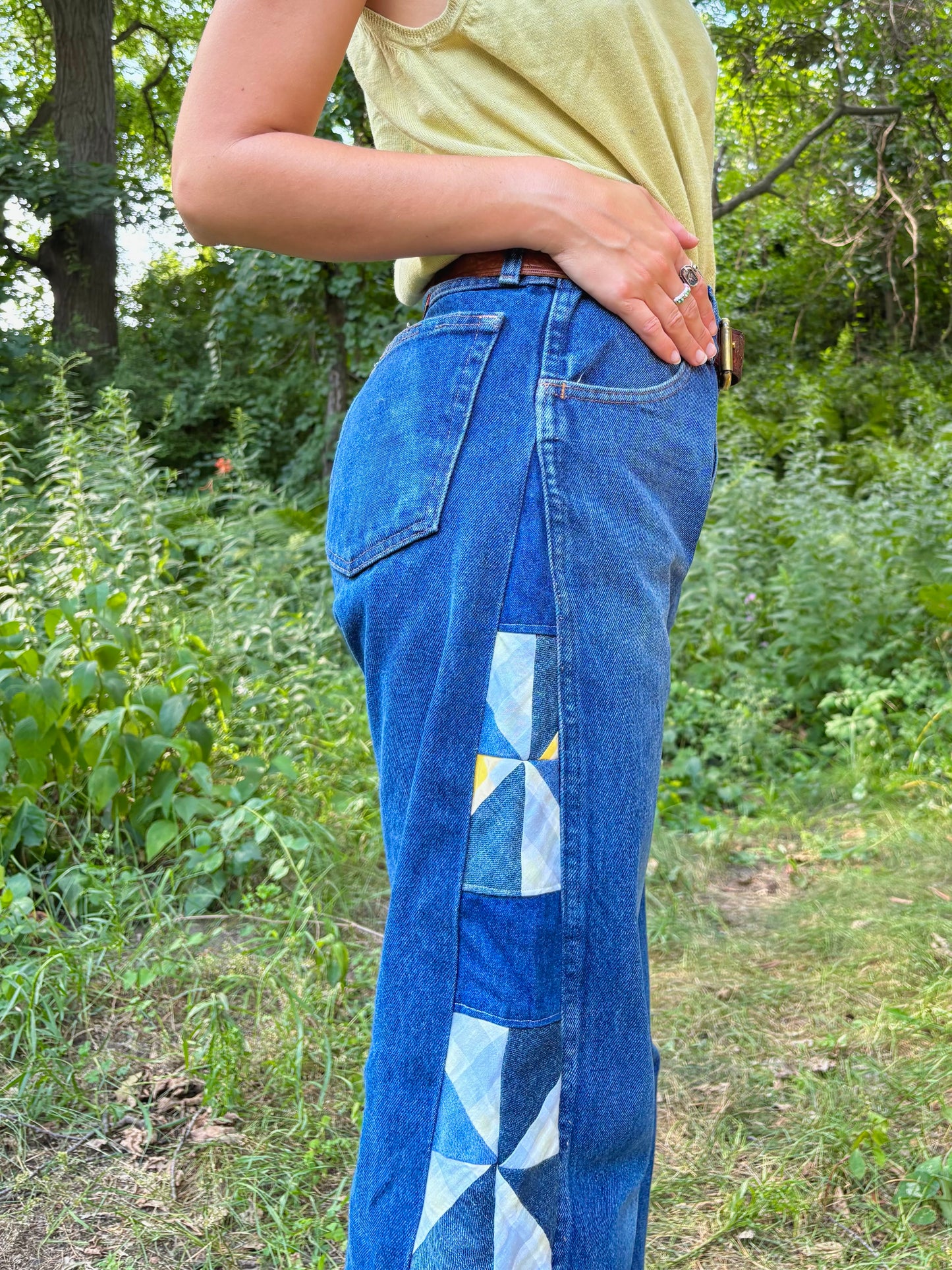 Blue Plaid Pinwheel Rustlers