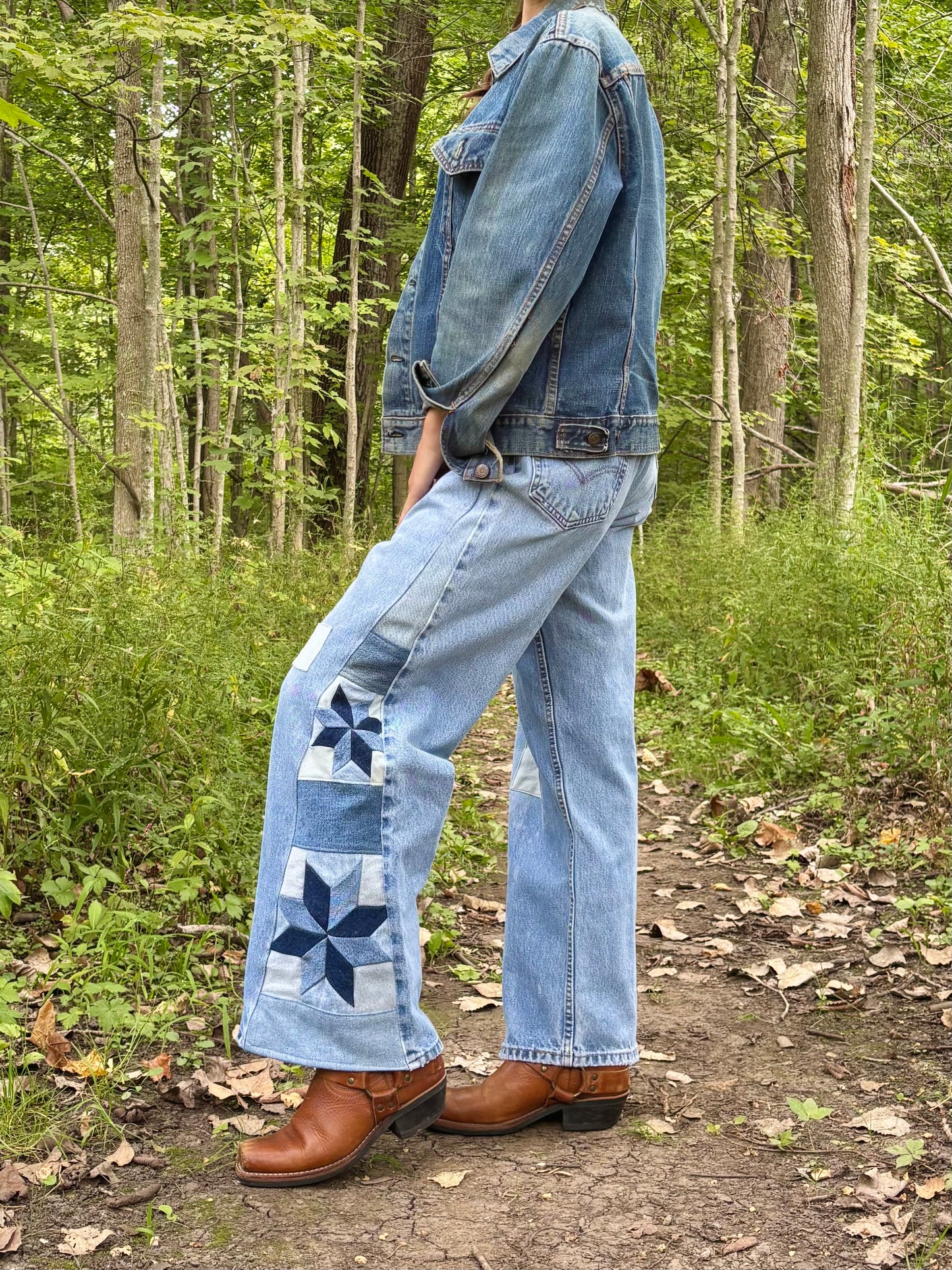 Patched Levi's Star Jeans