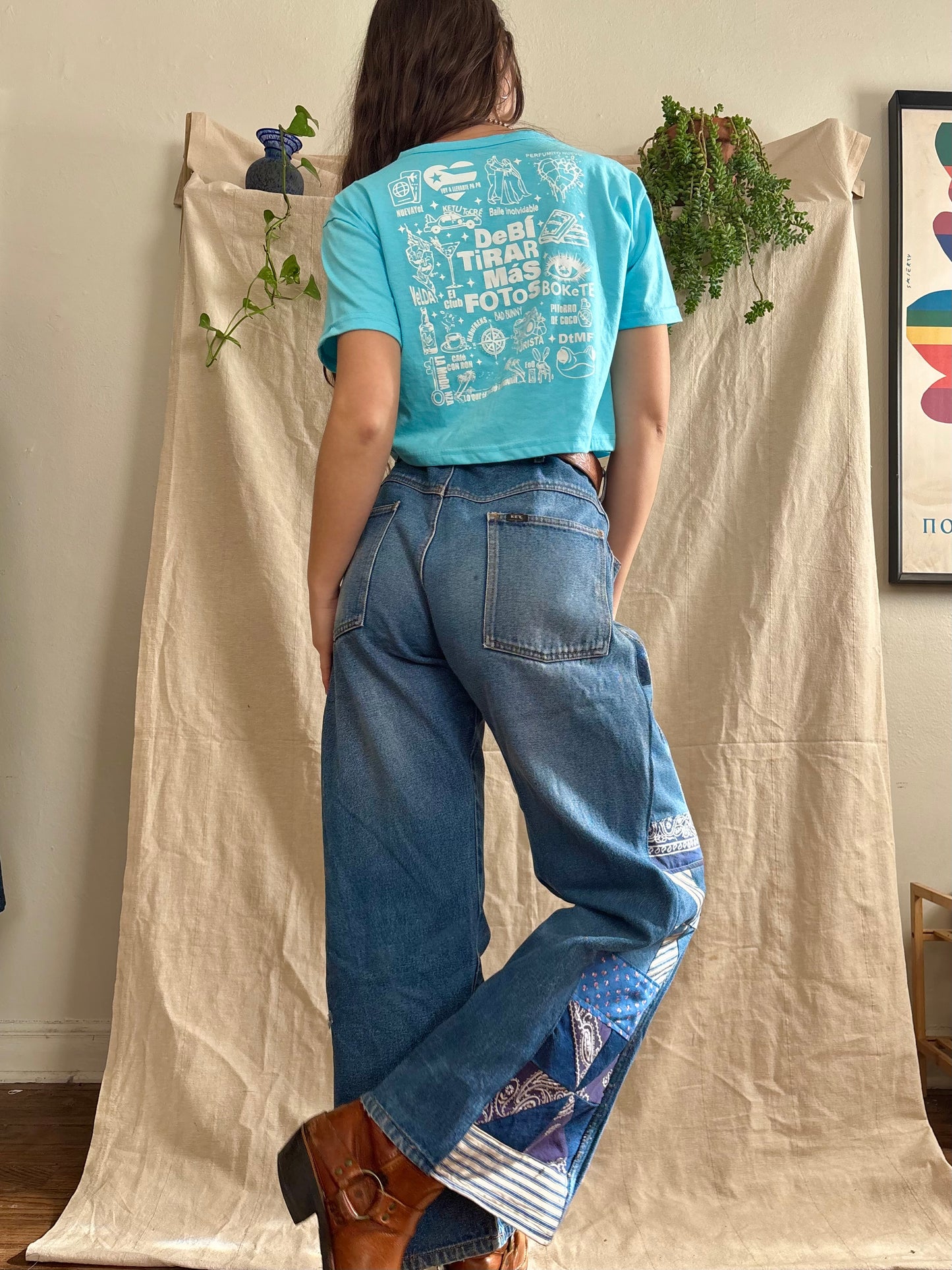 Blue Bandana Pinwheel Key Jeans