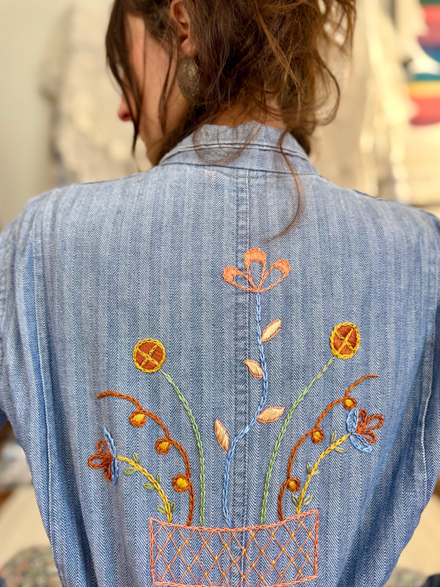 Hand Embroidered Paul Bunyan Coveralls