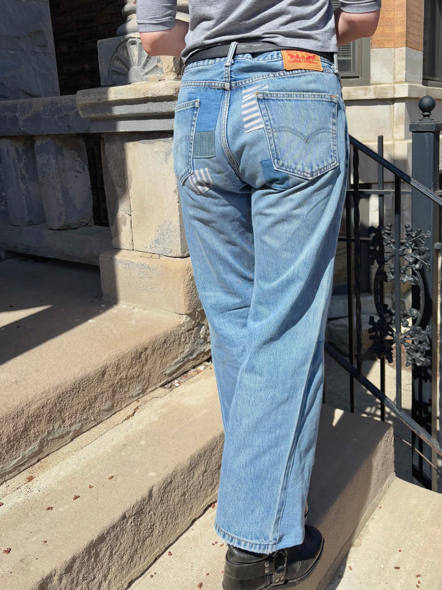Plain Patched Levi's size 35