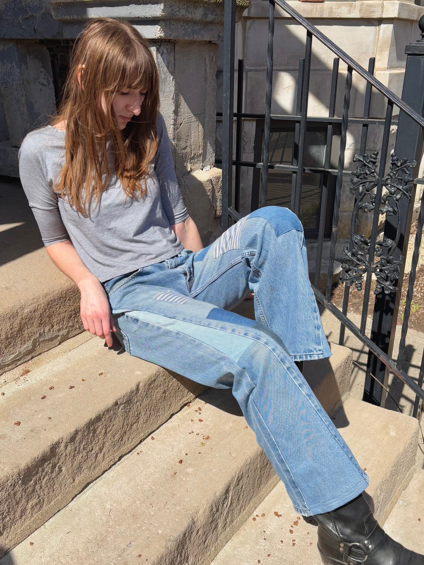 Plain Patched Levi's size 35