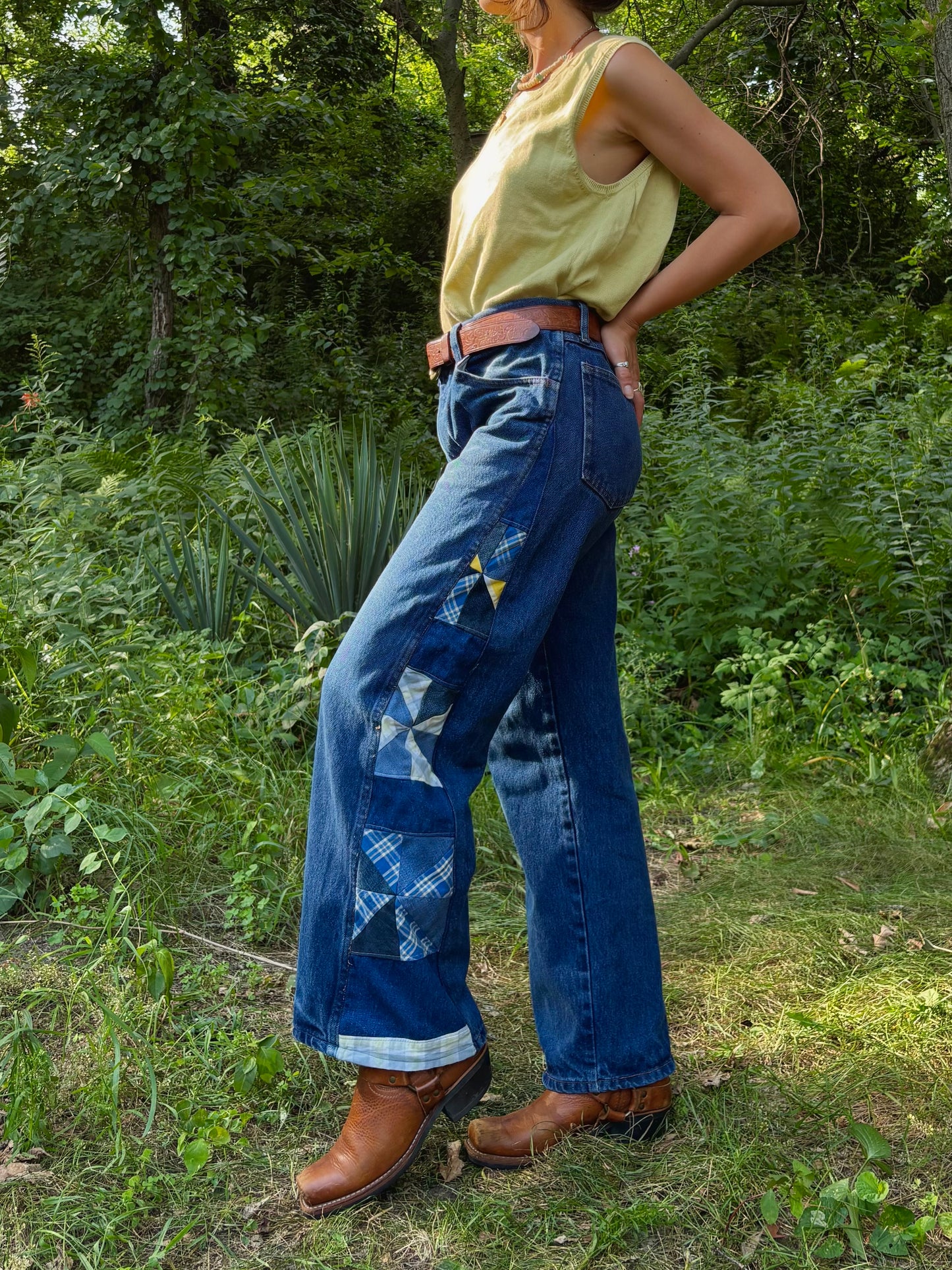 Blue Plaid Pinwheel Rustlers