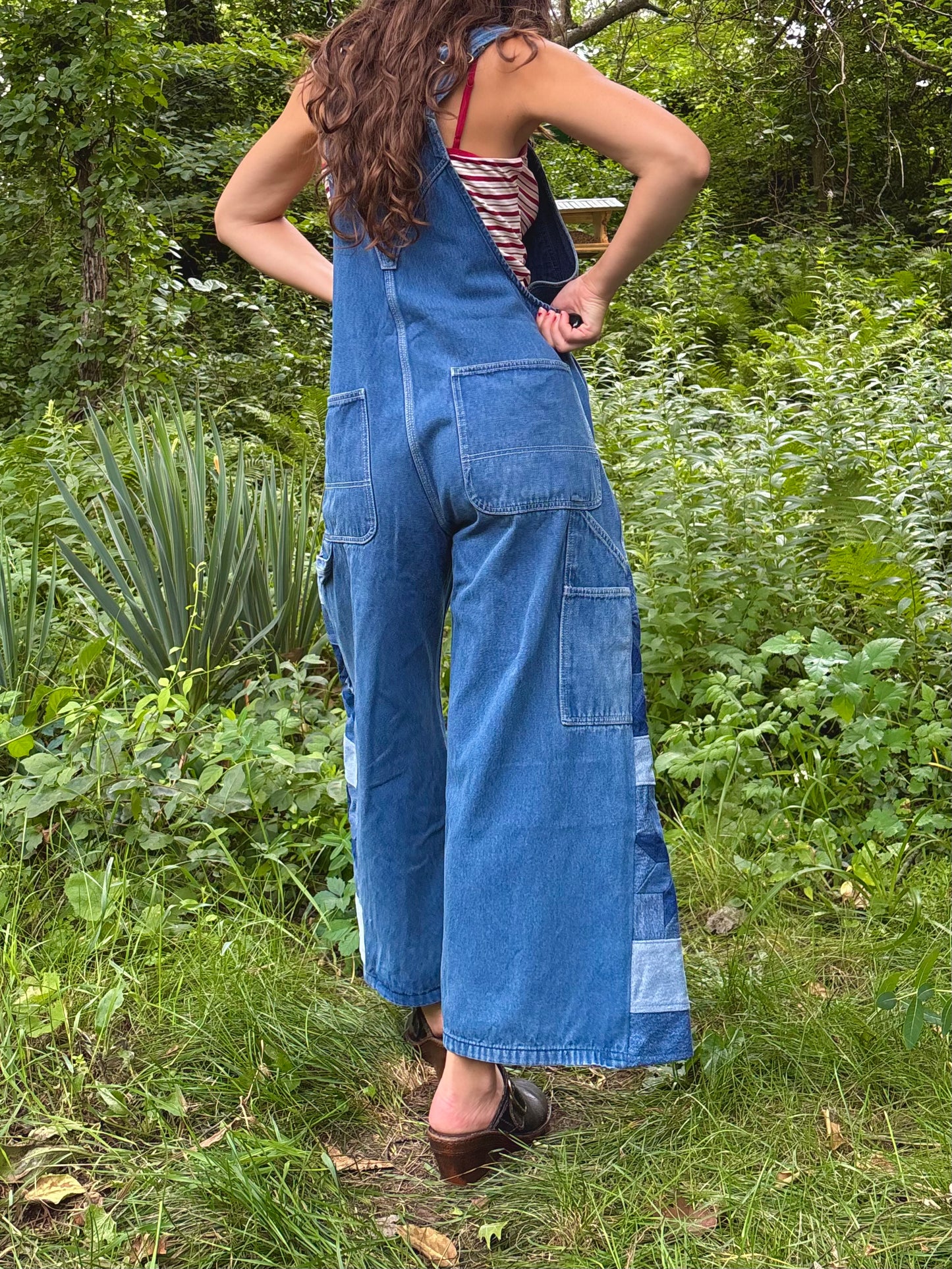 Blue Jean Star & Pinwheel Overalls