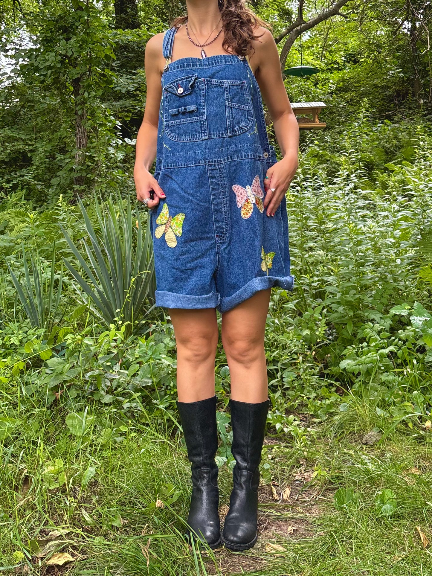 Butterfly Appliqué Bib Shorts