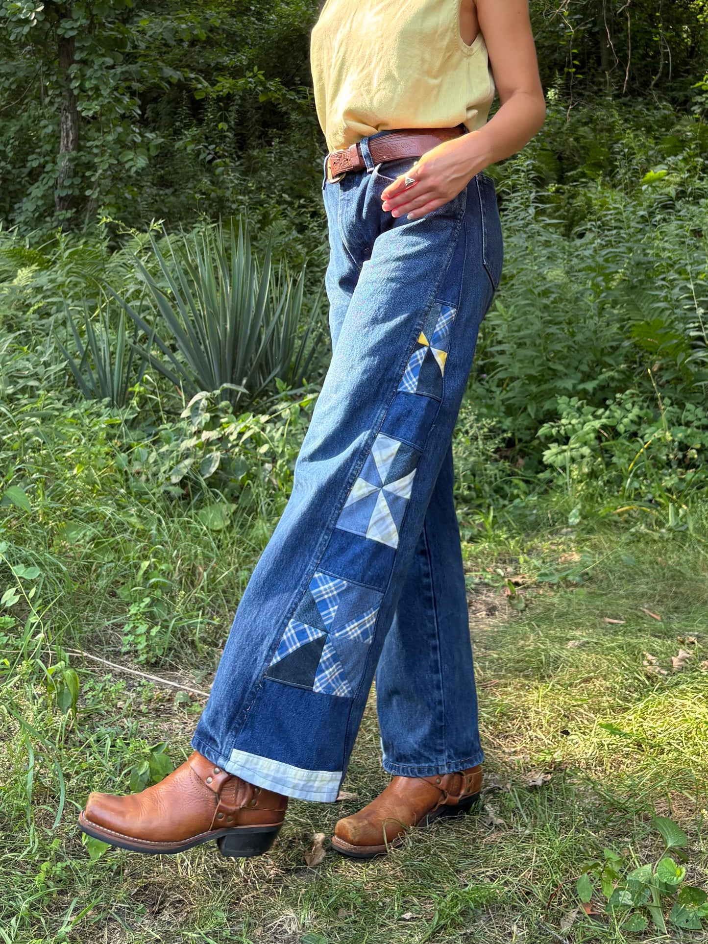 Blue Plaid Pinwheel Rustlers
