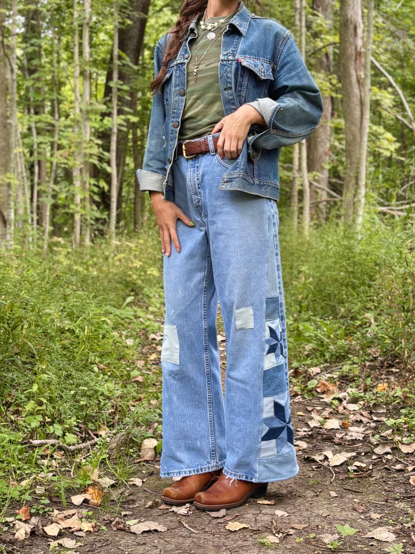 Patched Levi's Star Jeans