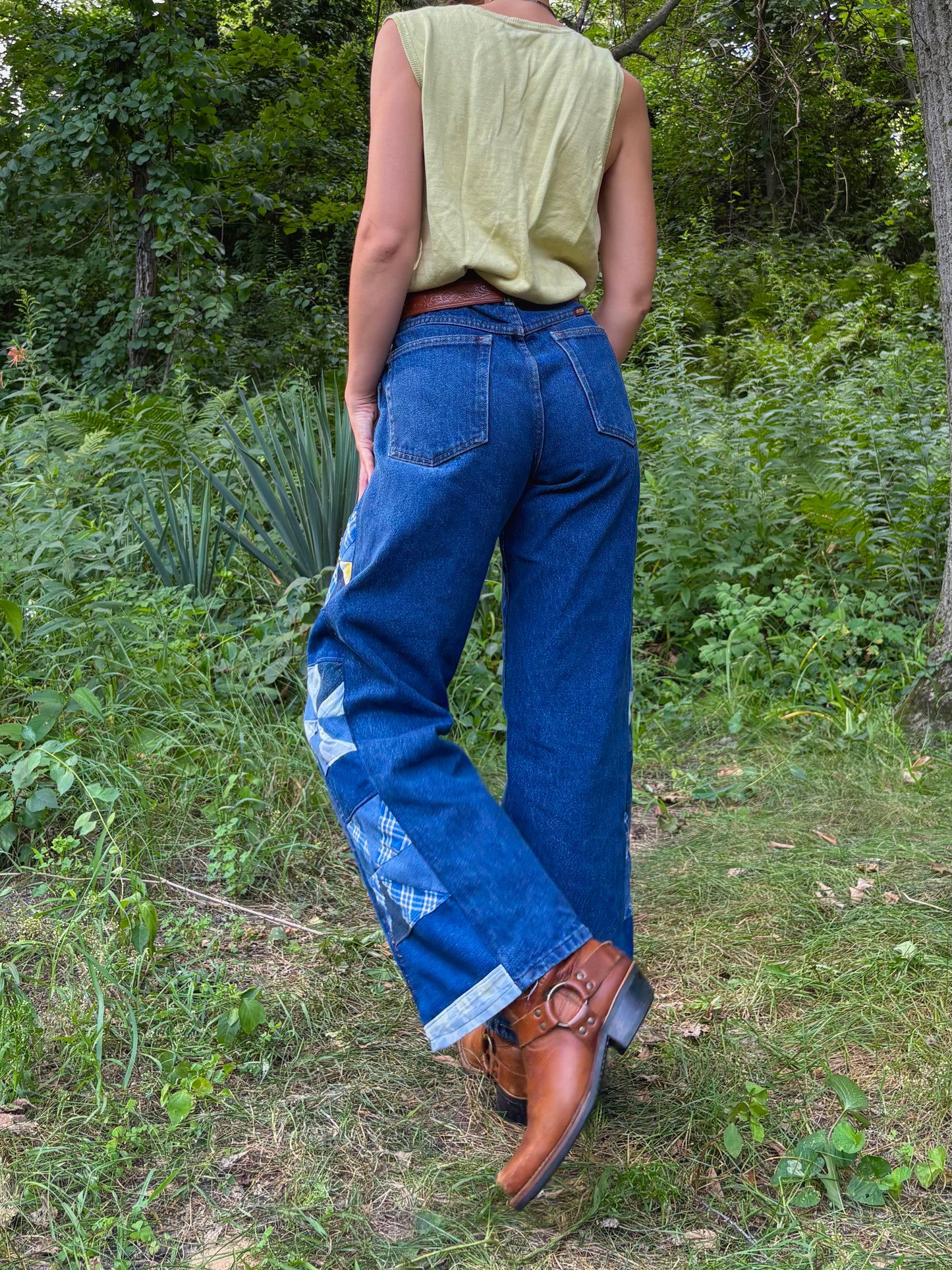 Blue Plaid Pinwheel Rustlers