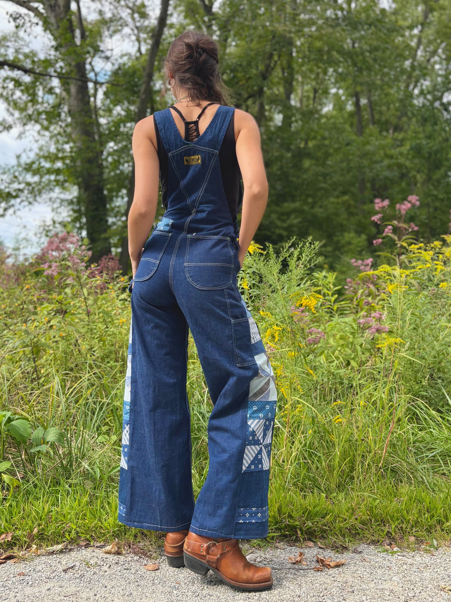 Patched Pinwheel Dee Cee Overalls