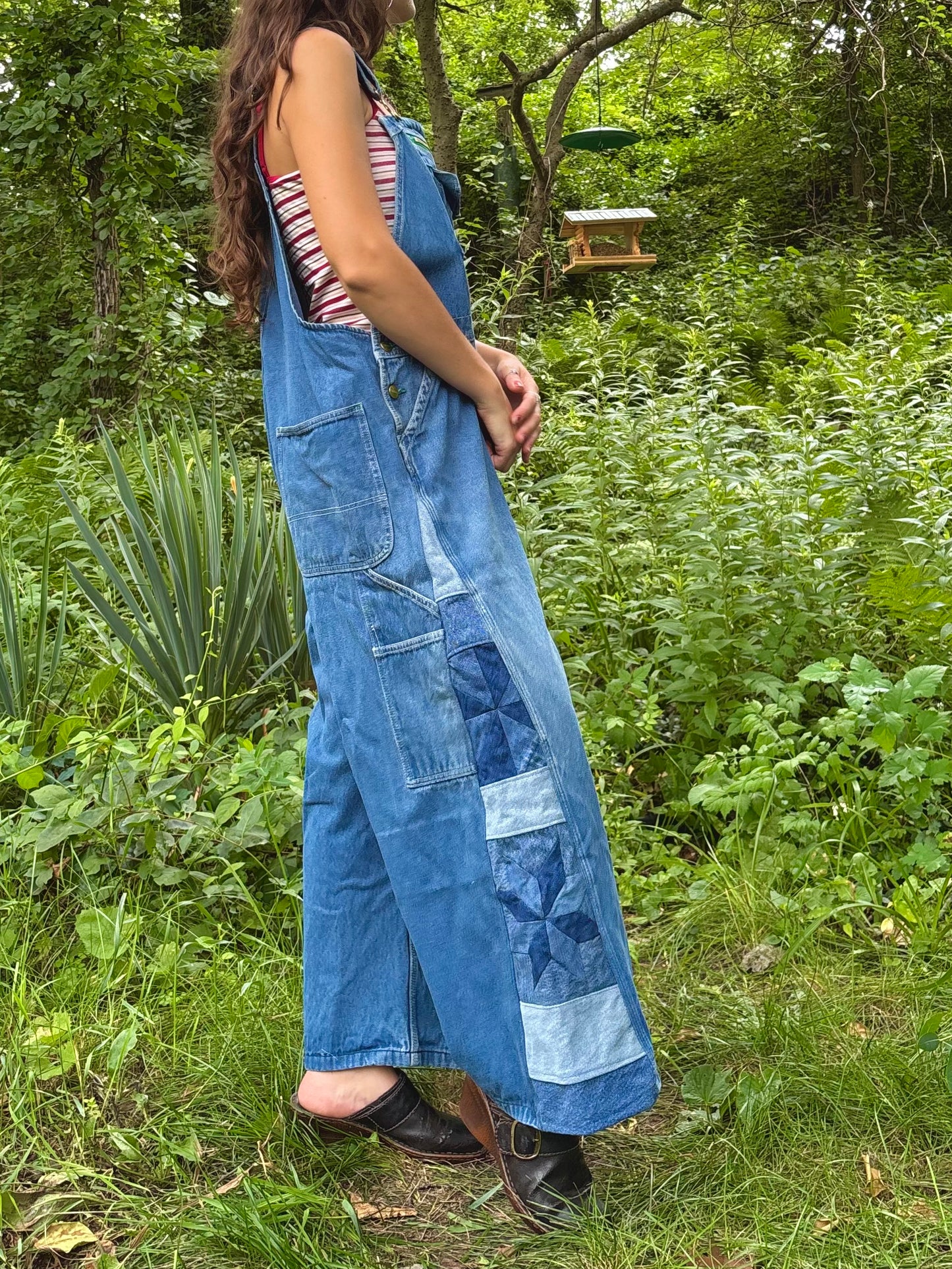 Blue Jean Star & Pinwheel Overalls