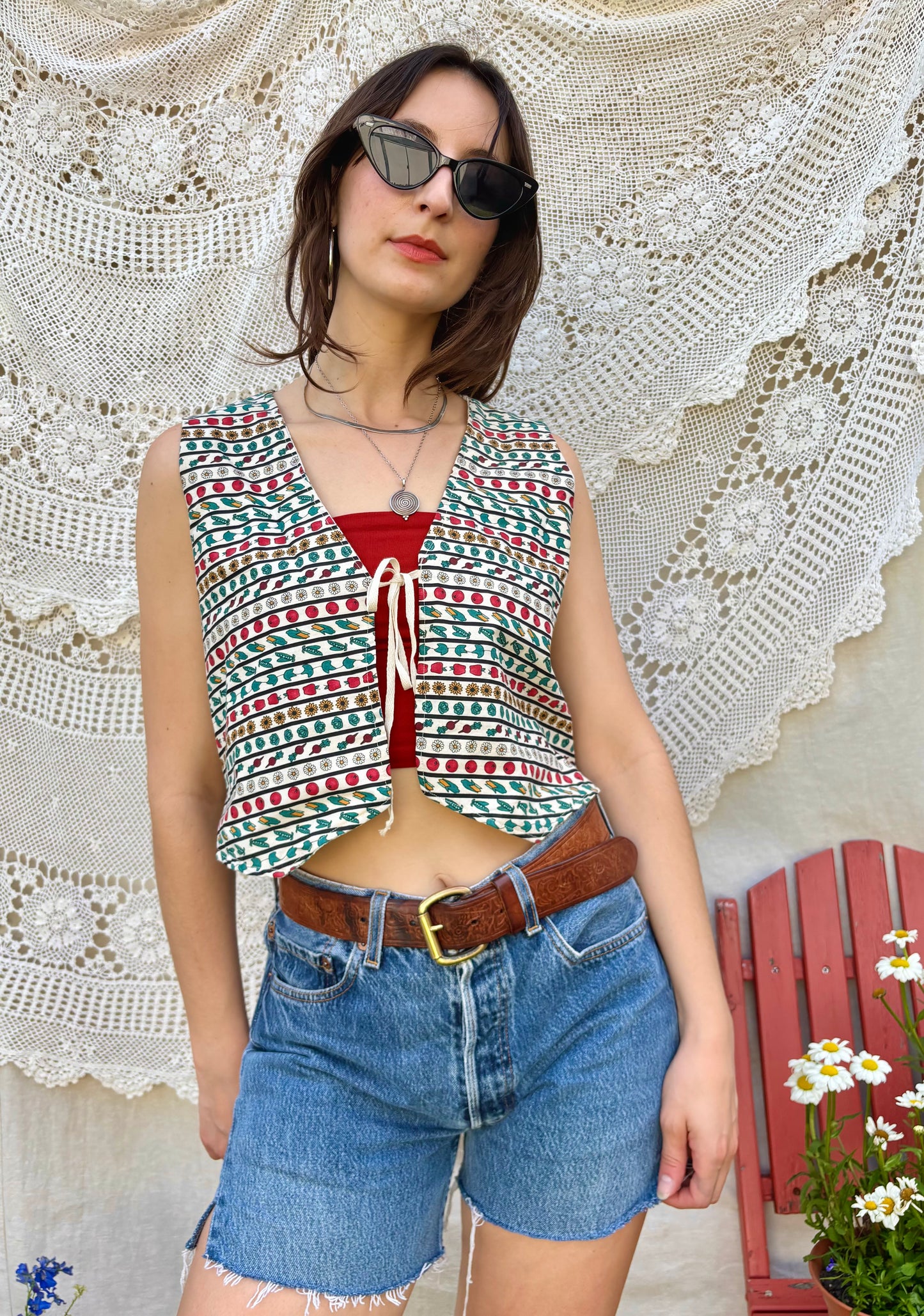 Veggie & Pointelle Vest