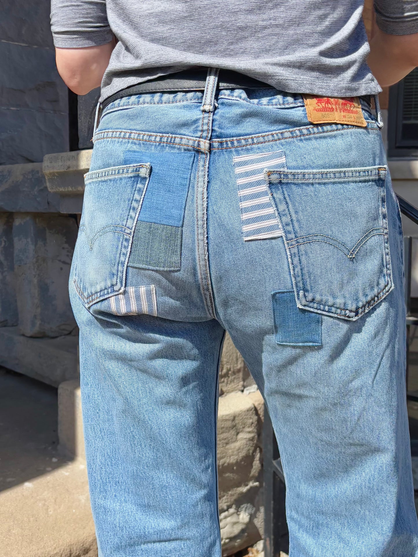 Plain Patched Levi's size 35