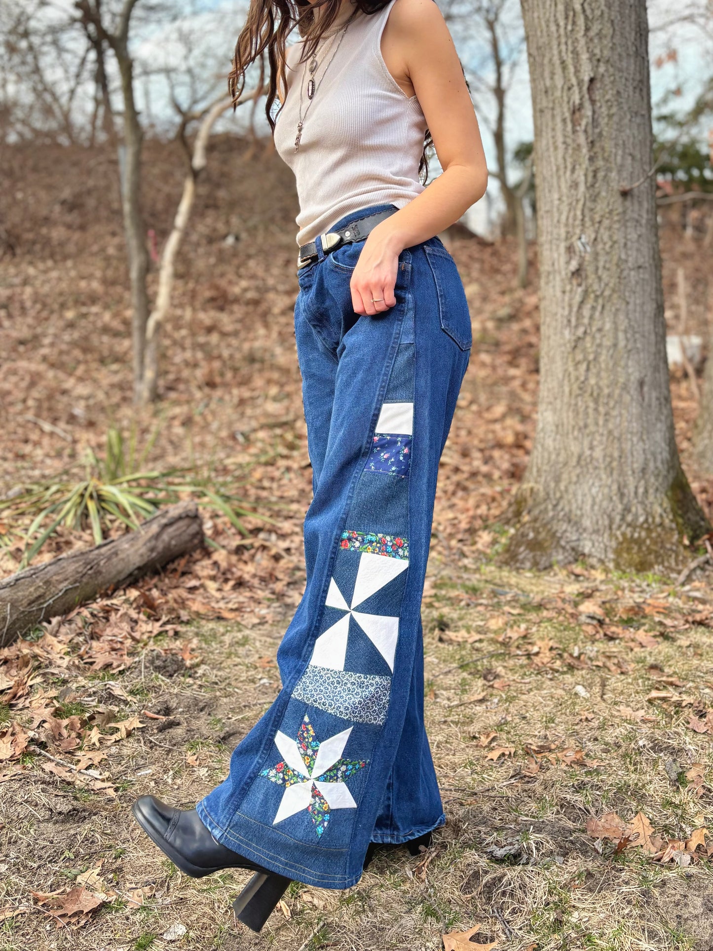 Dark Blue Star Pinwheel Rustlers
