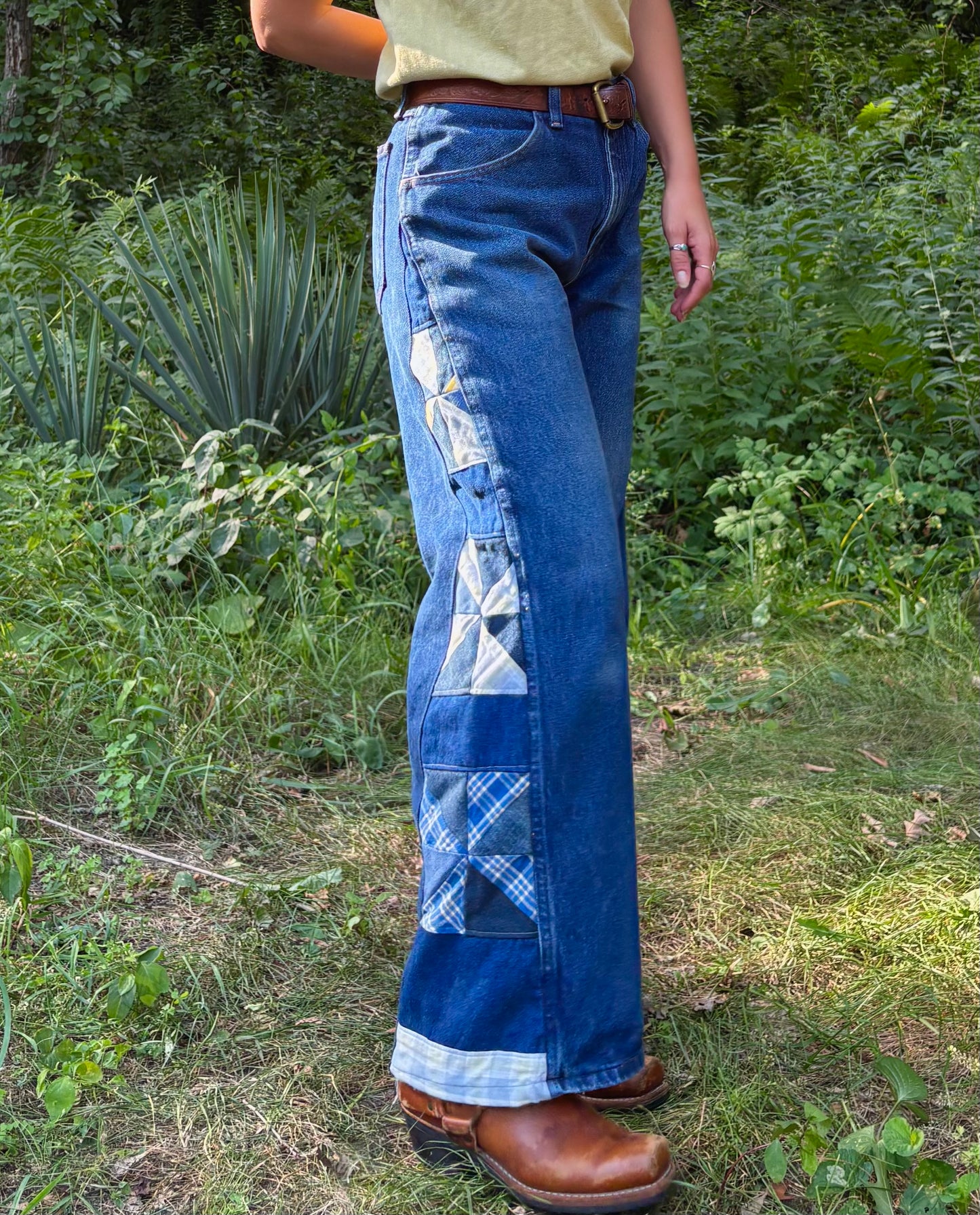 Blue Plaid Pinwheel Rustlers