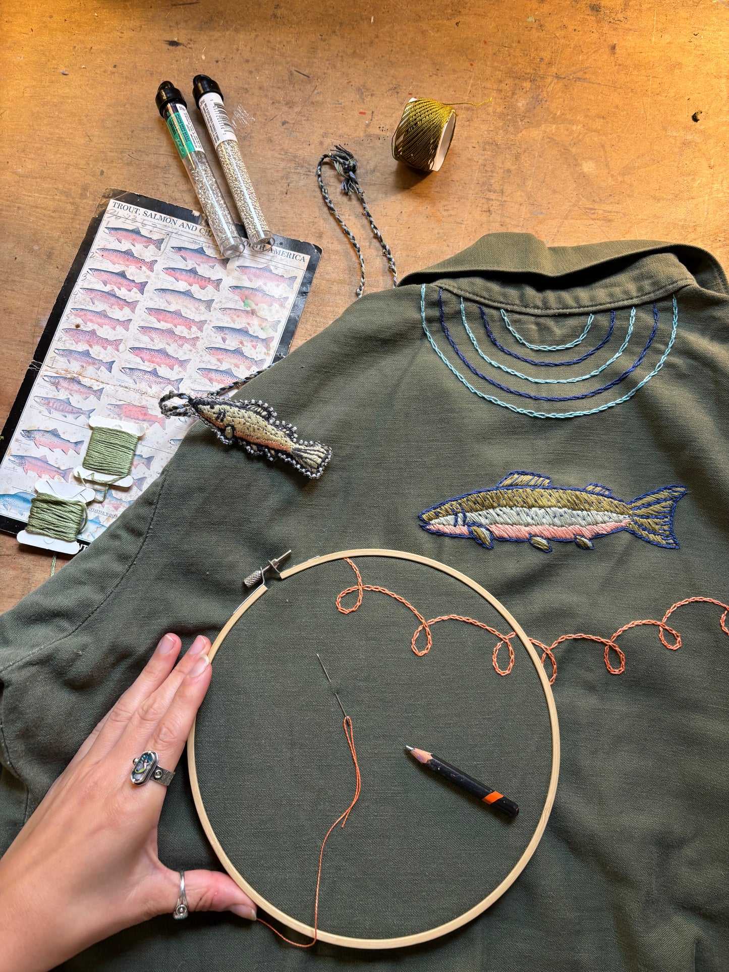 𓆟 Embroidered & Patched OG 107 Army Shirt