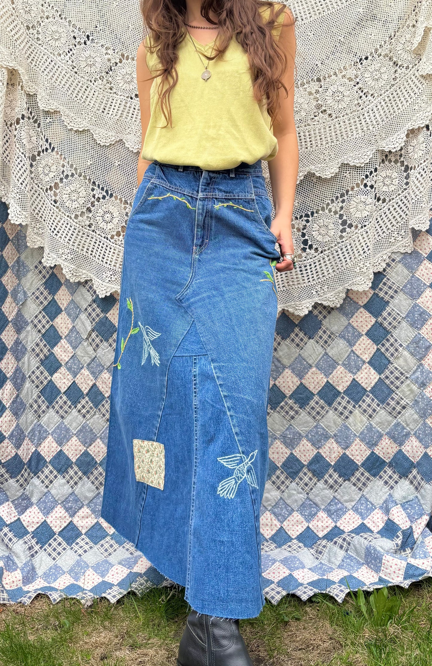 Equinox Embroidered Skirt