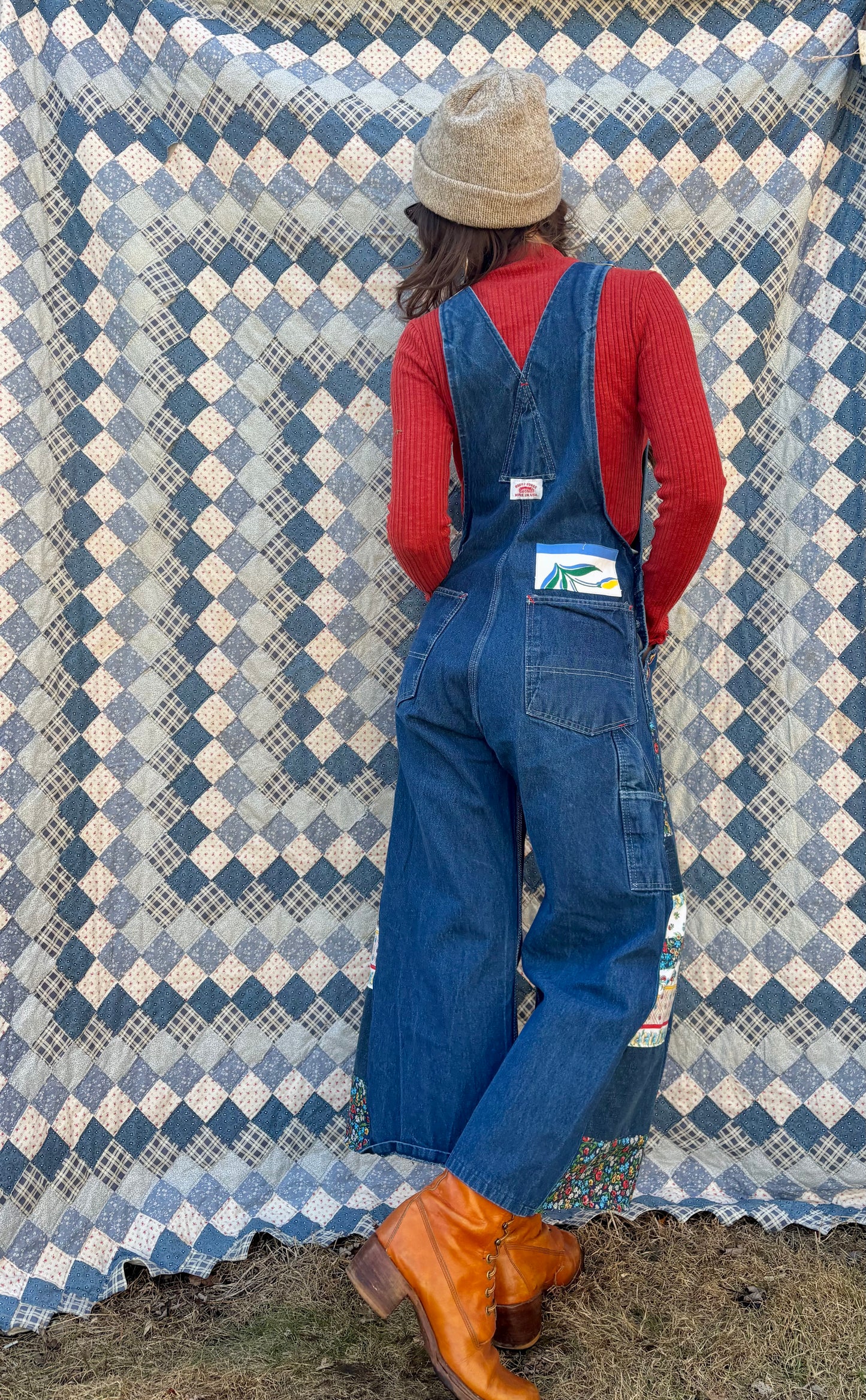 Spring Florals Patchwork Overalls