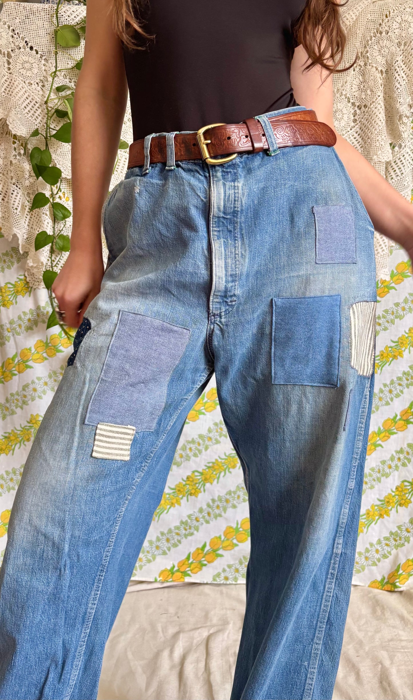 Patched 60s OshKosh Carpenter Jeans