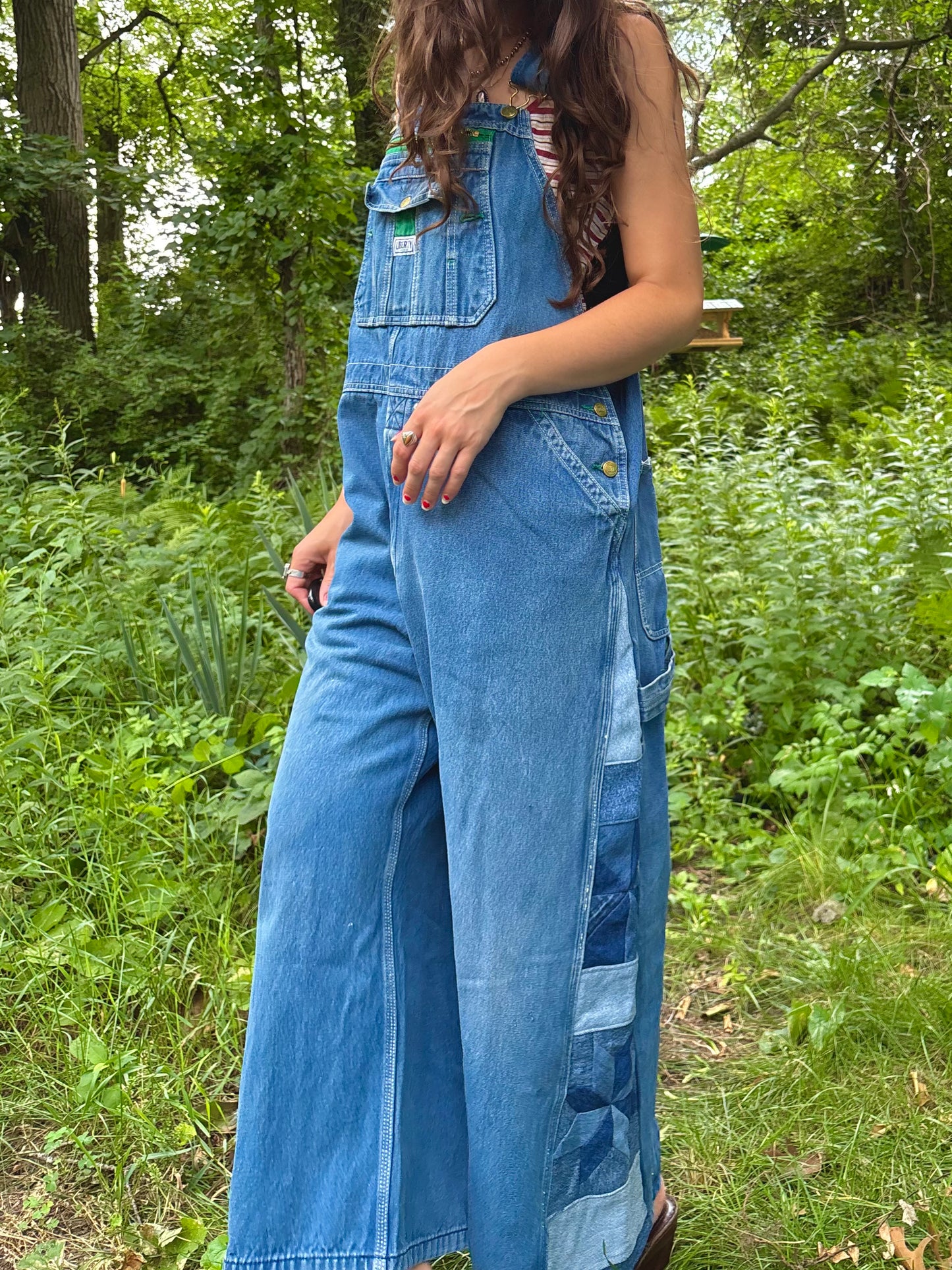 Blue Jean Star & Pinwheel Overalls