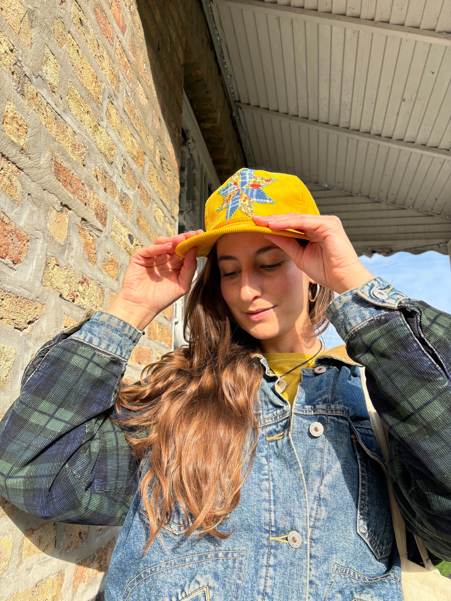 Patchwork Corduroy Trucker Hat