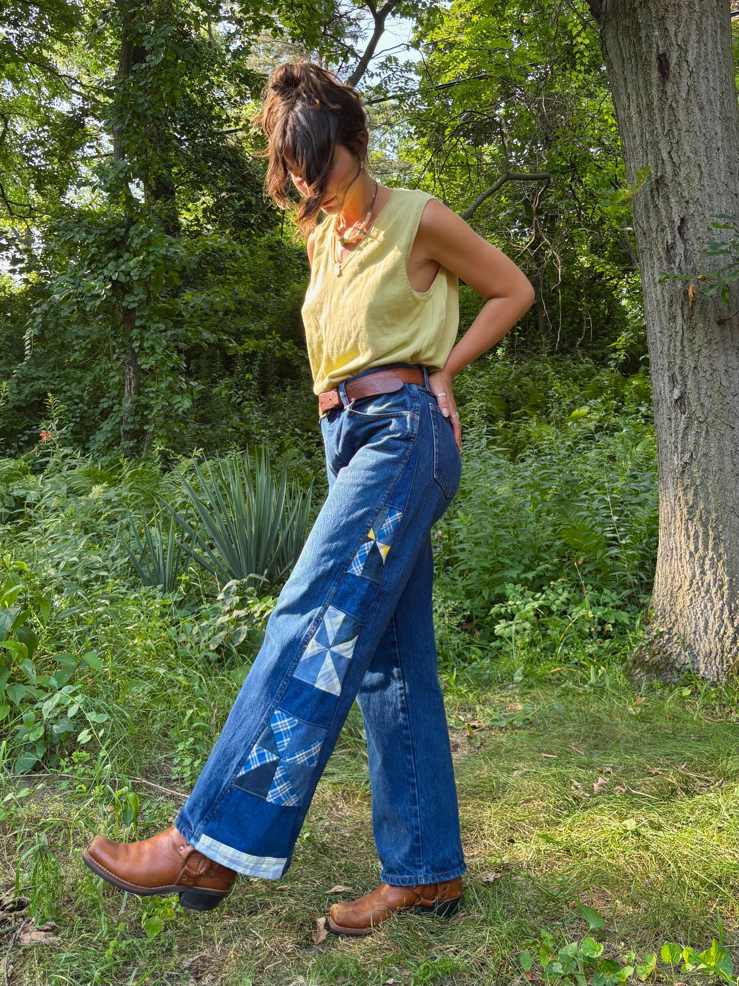 Blue Plaid Pinwheel Rustlers