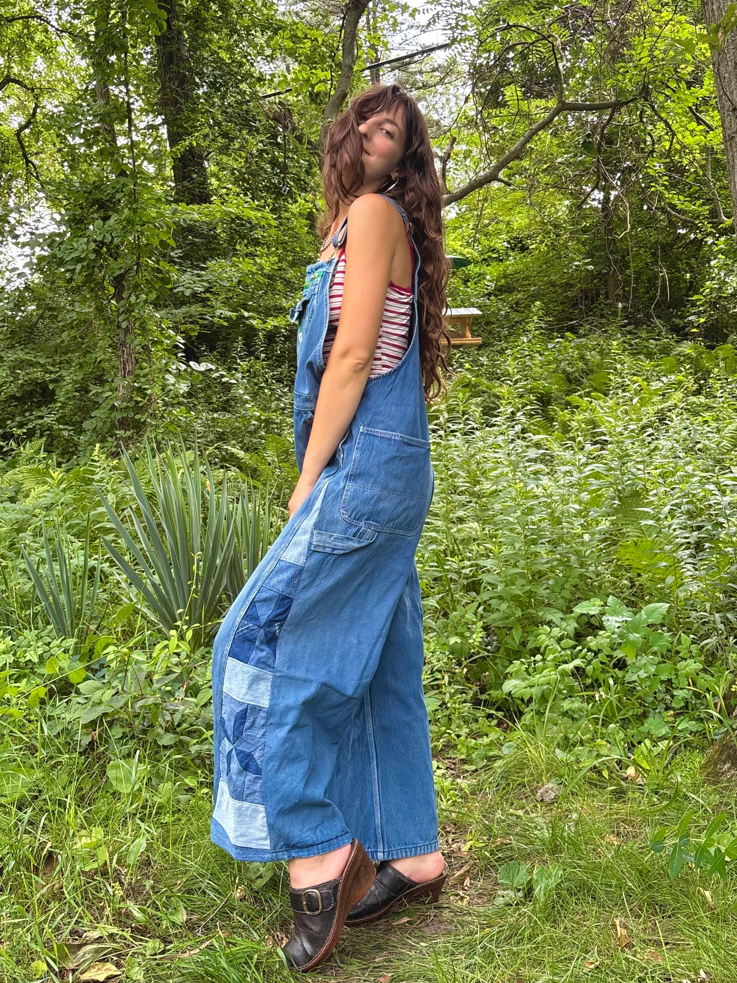 Blue Jean Star & Pinwheel Overalls