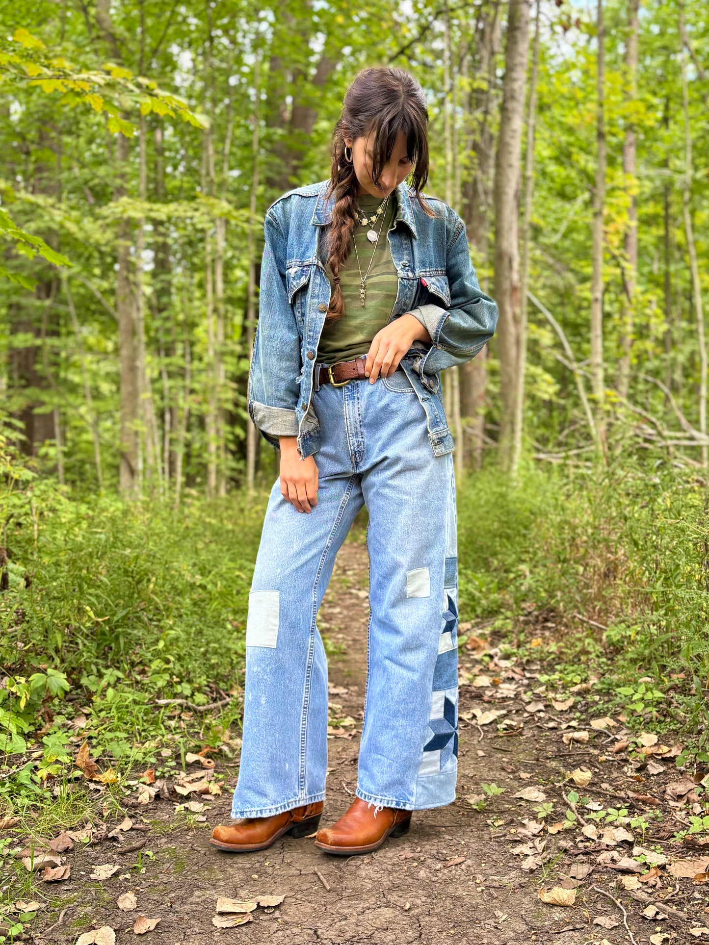 Patched Levi's Star Jeans