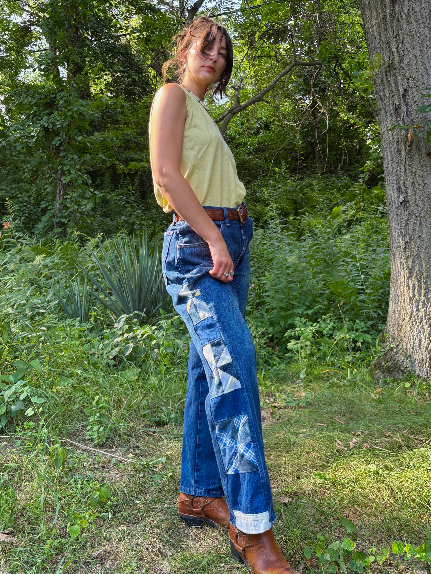 Blue Plaid Pinwheel Rustlers