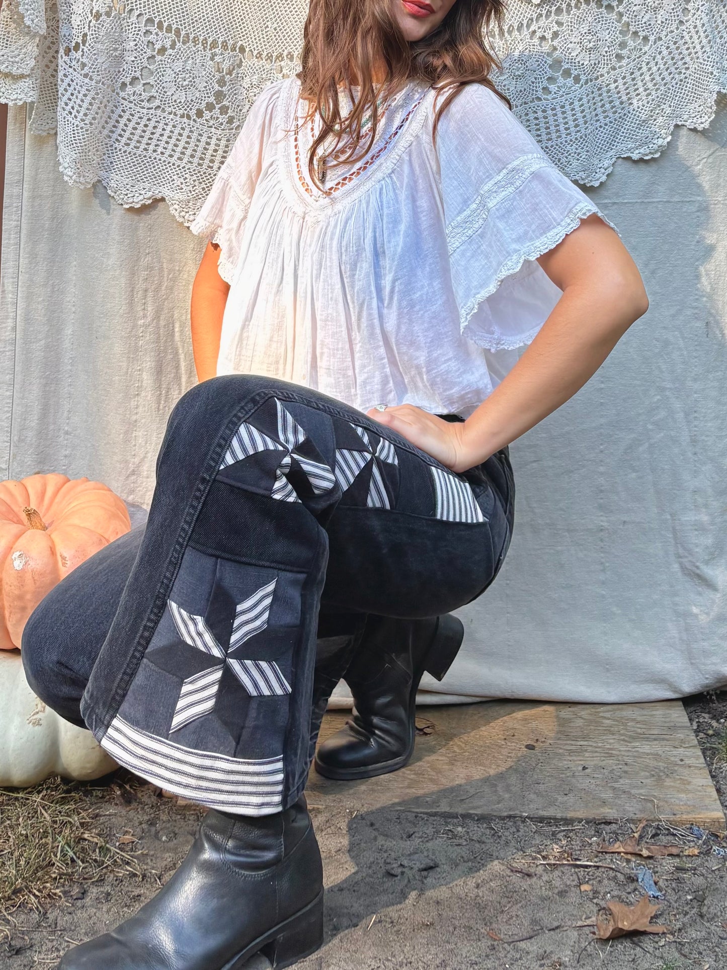 🖤 🤍 Black & White Star Pinwheel Rustlers