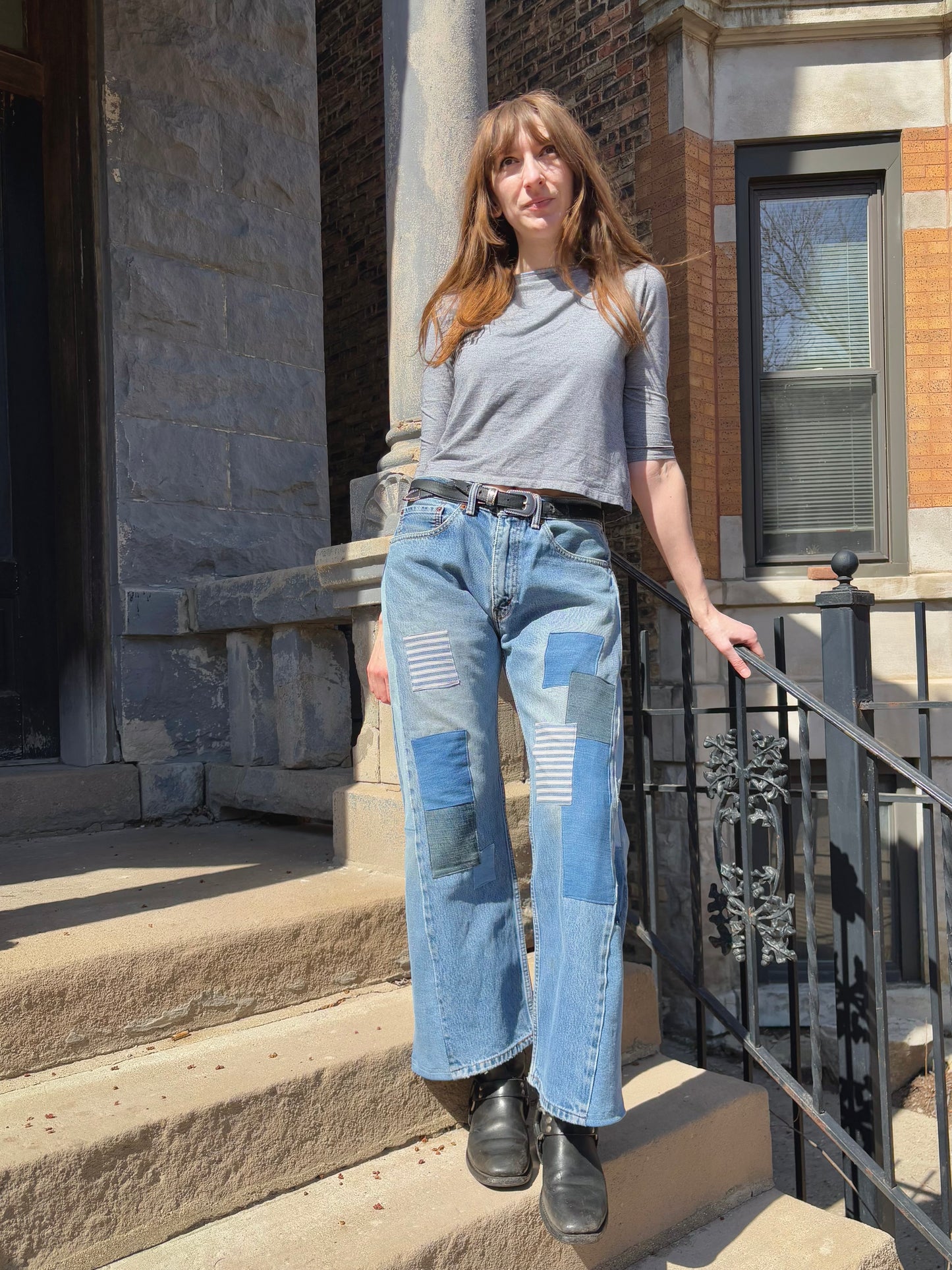 Plain Patched Levi's size 35