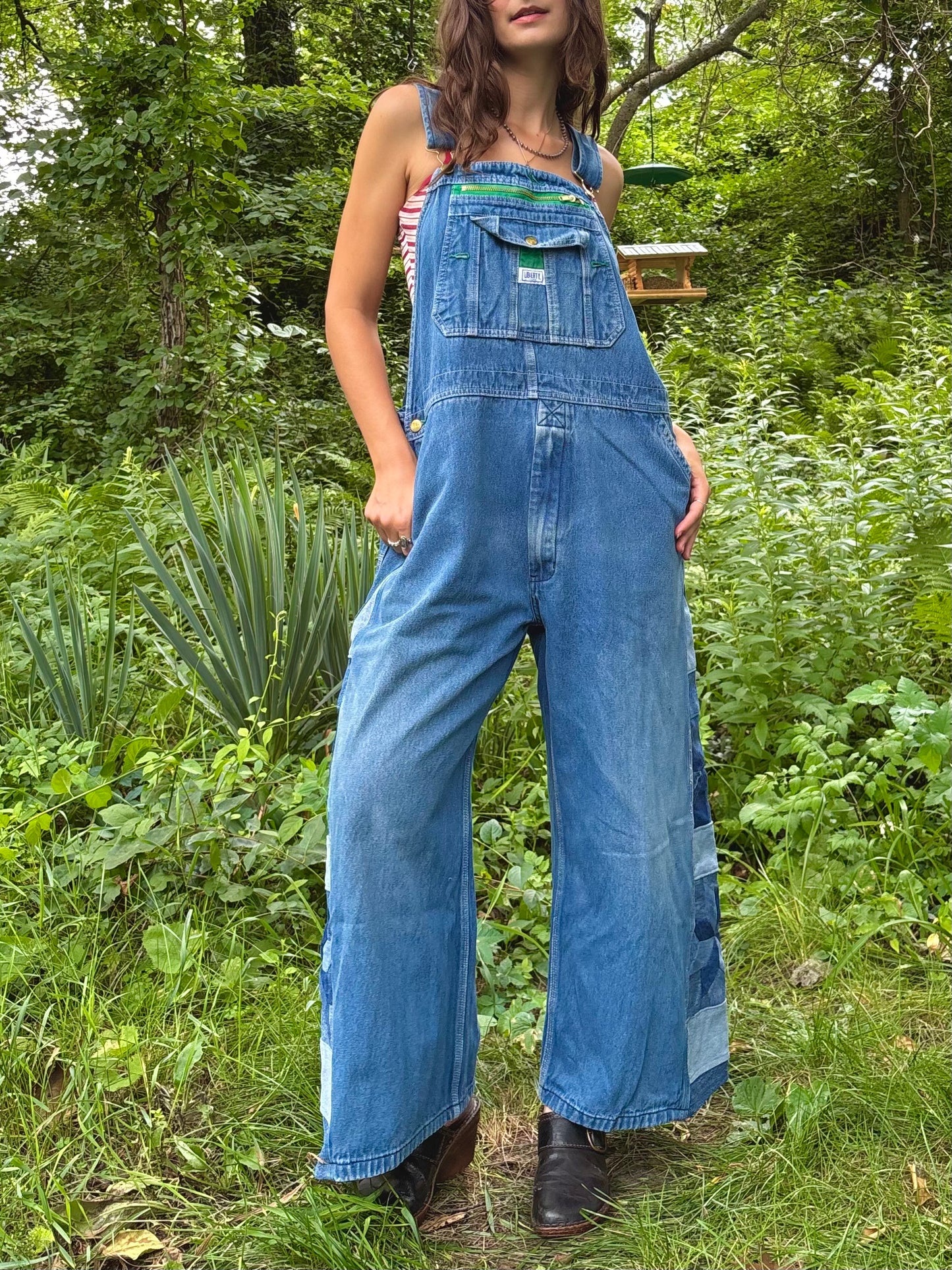 Blue Jean Star & Pinwheel Overalls