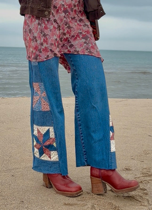 Pink & Blue Star Pinwheel Wranglers