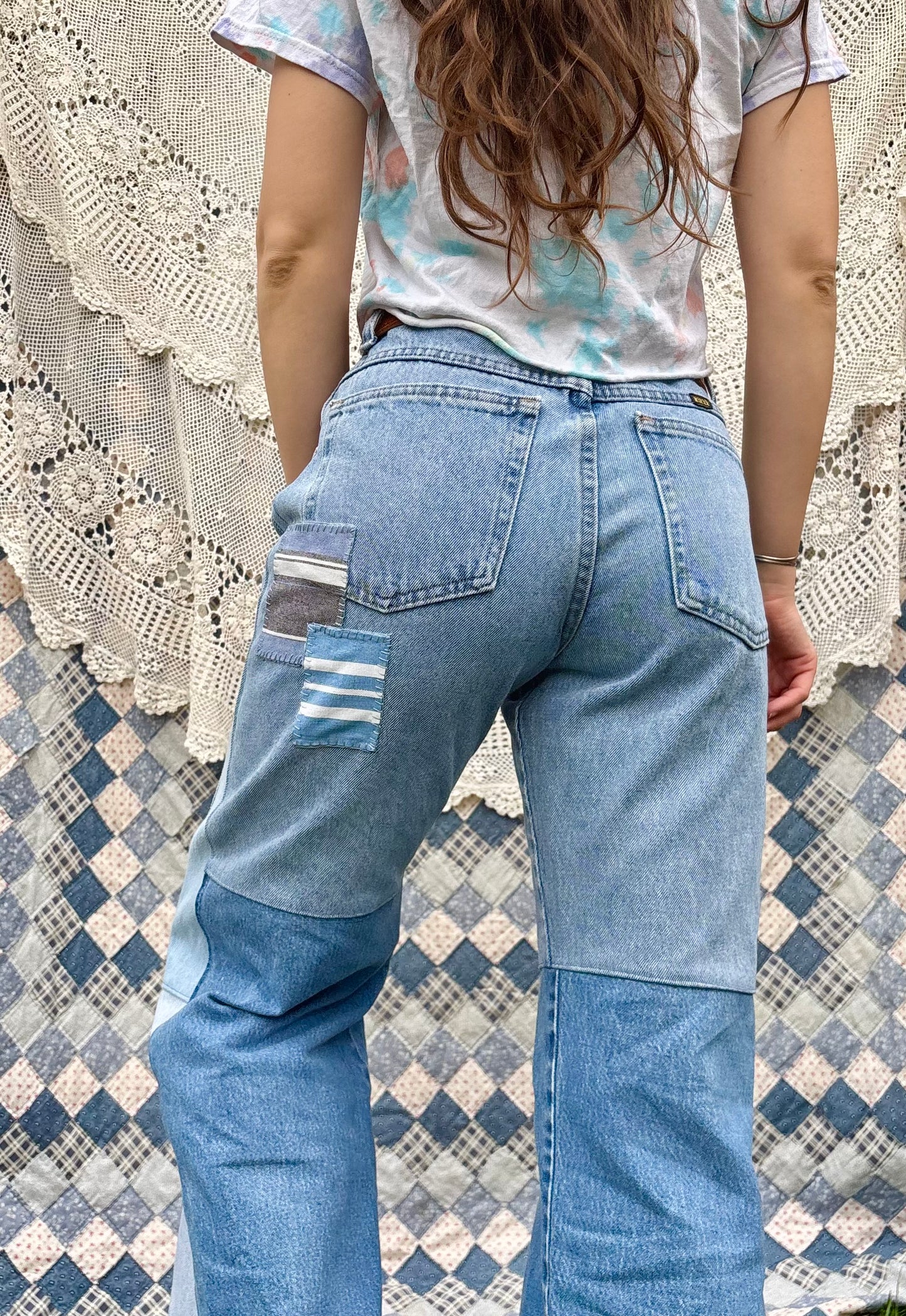Patchwork Plain Jane Jeans