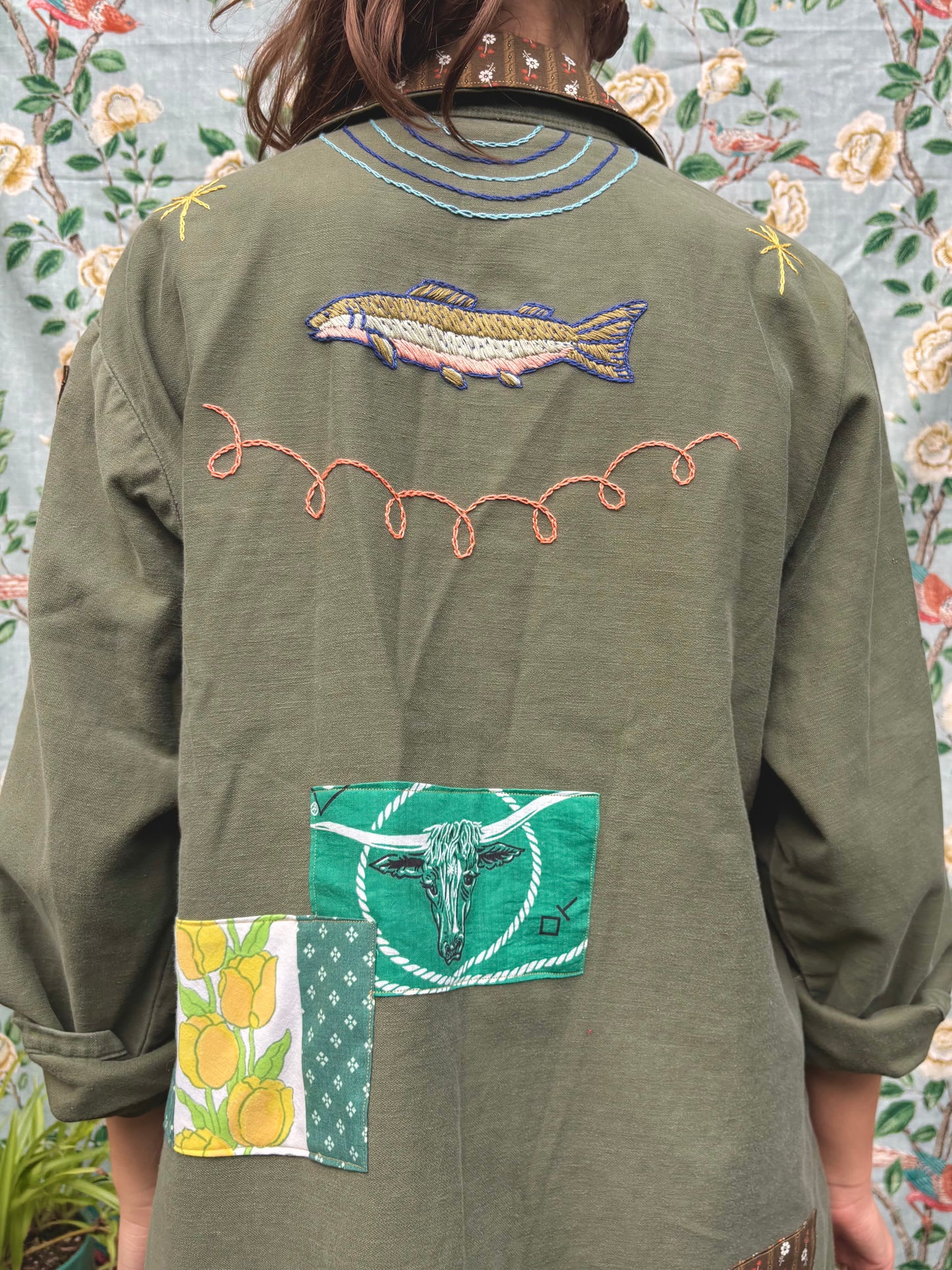 𓆟 Embroidered & Patched OG 107 Army Shirt