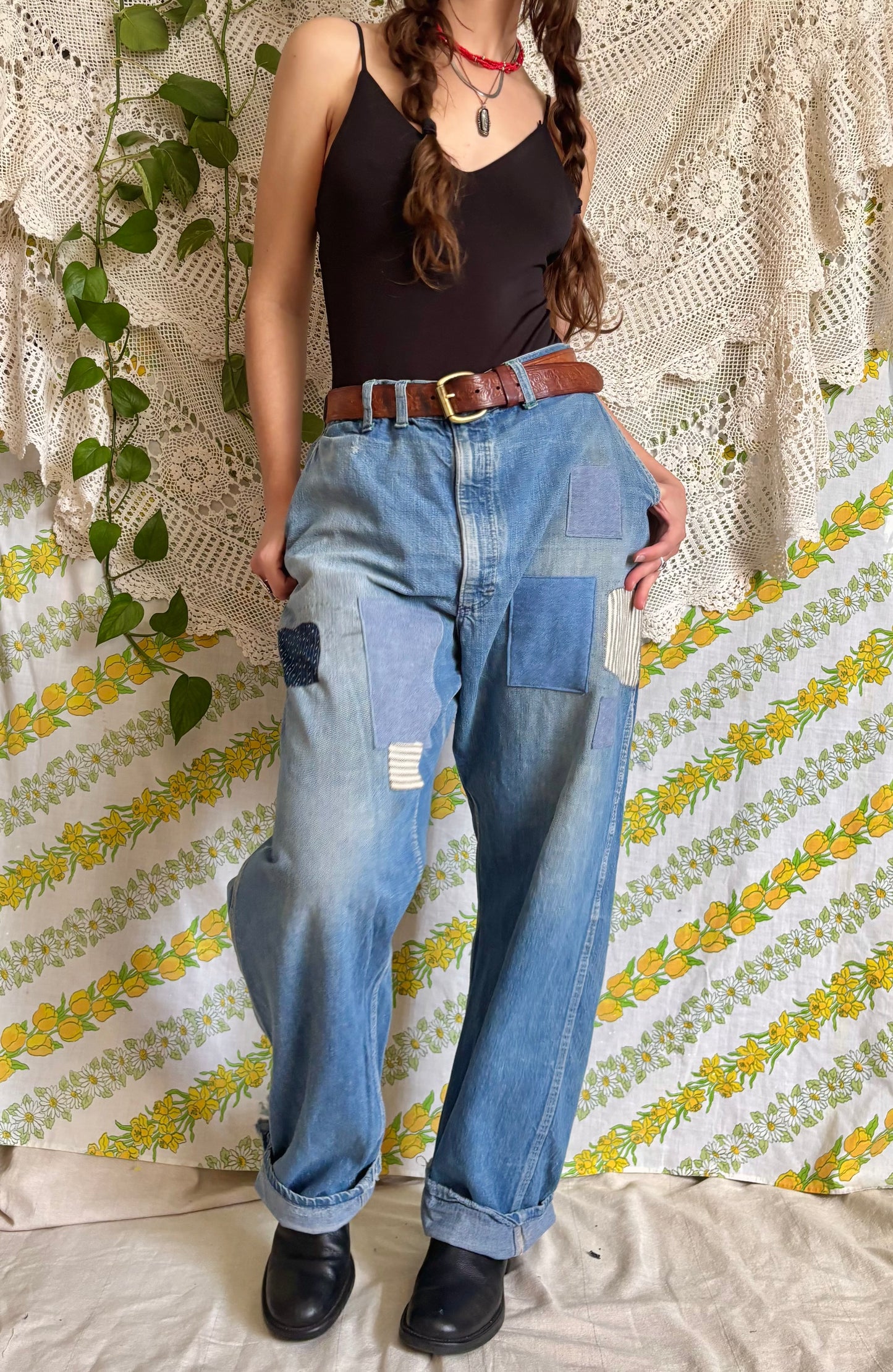 Patched 60s OshKosh Carpenter Jeans