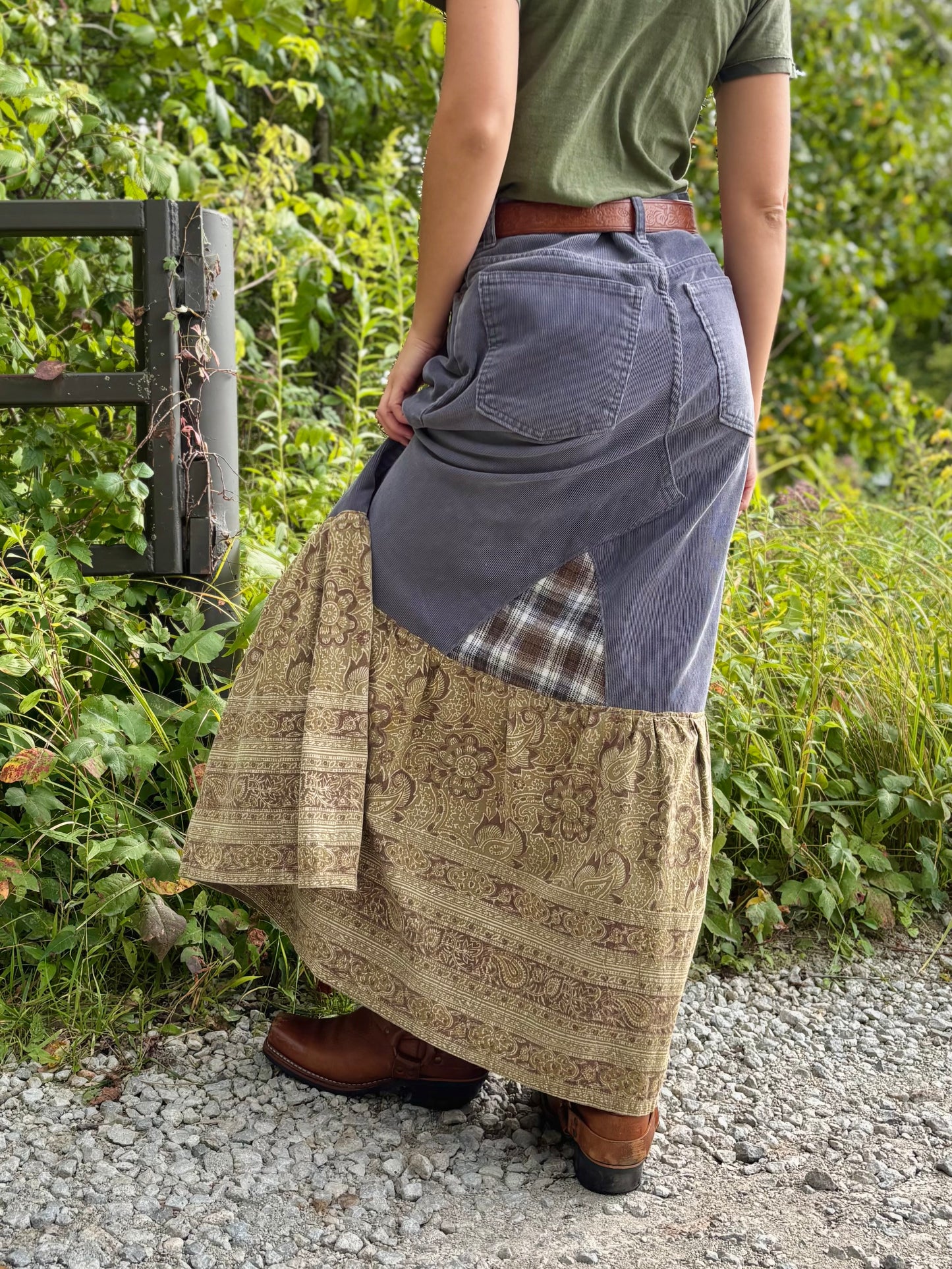 Corduroy Ruffle Skirt