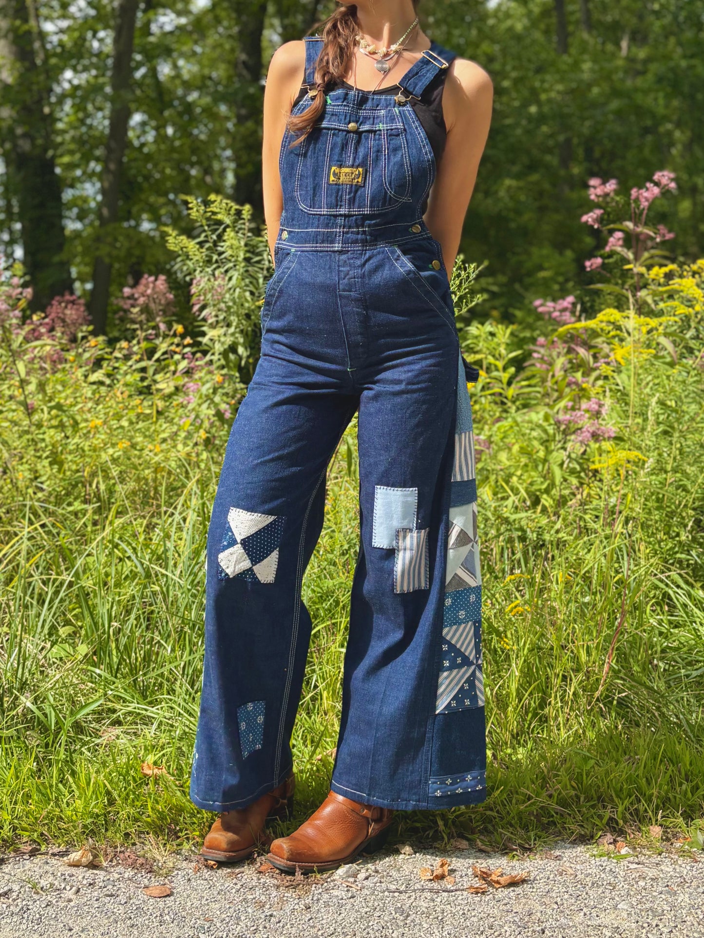 Patched Pinwheel Dee Cee Overalls