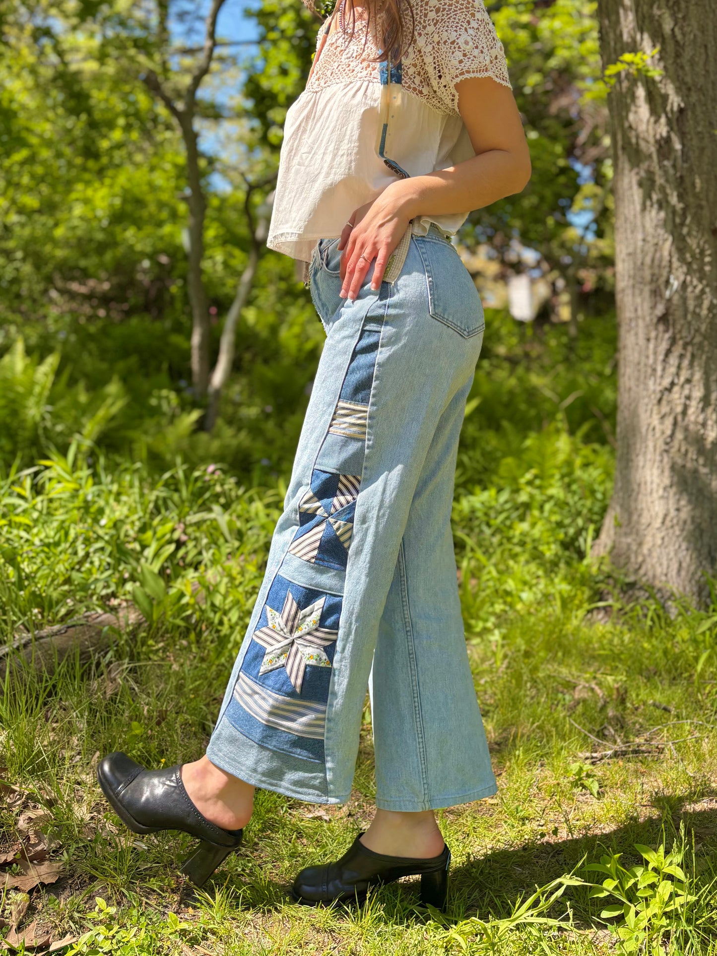 90s Cavarici Star Pinwheel Jeans