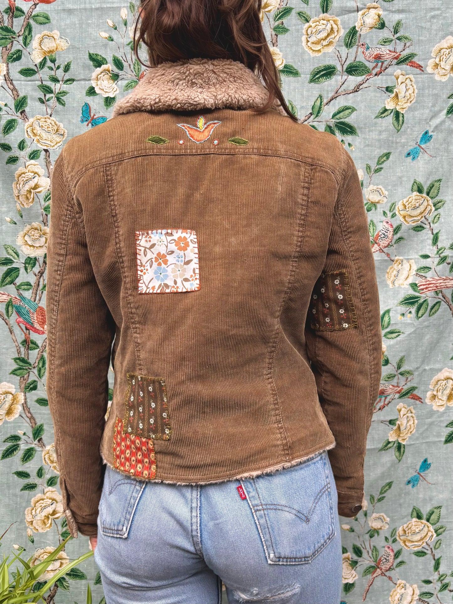 🤎 Embroidered & Patched Corduroy Jacket