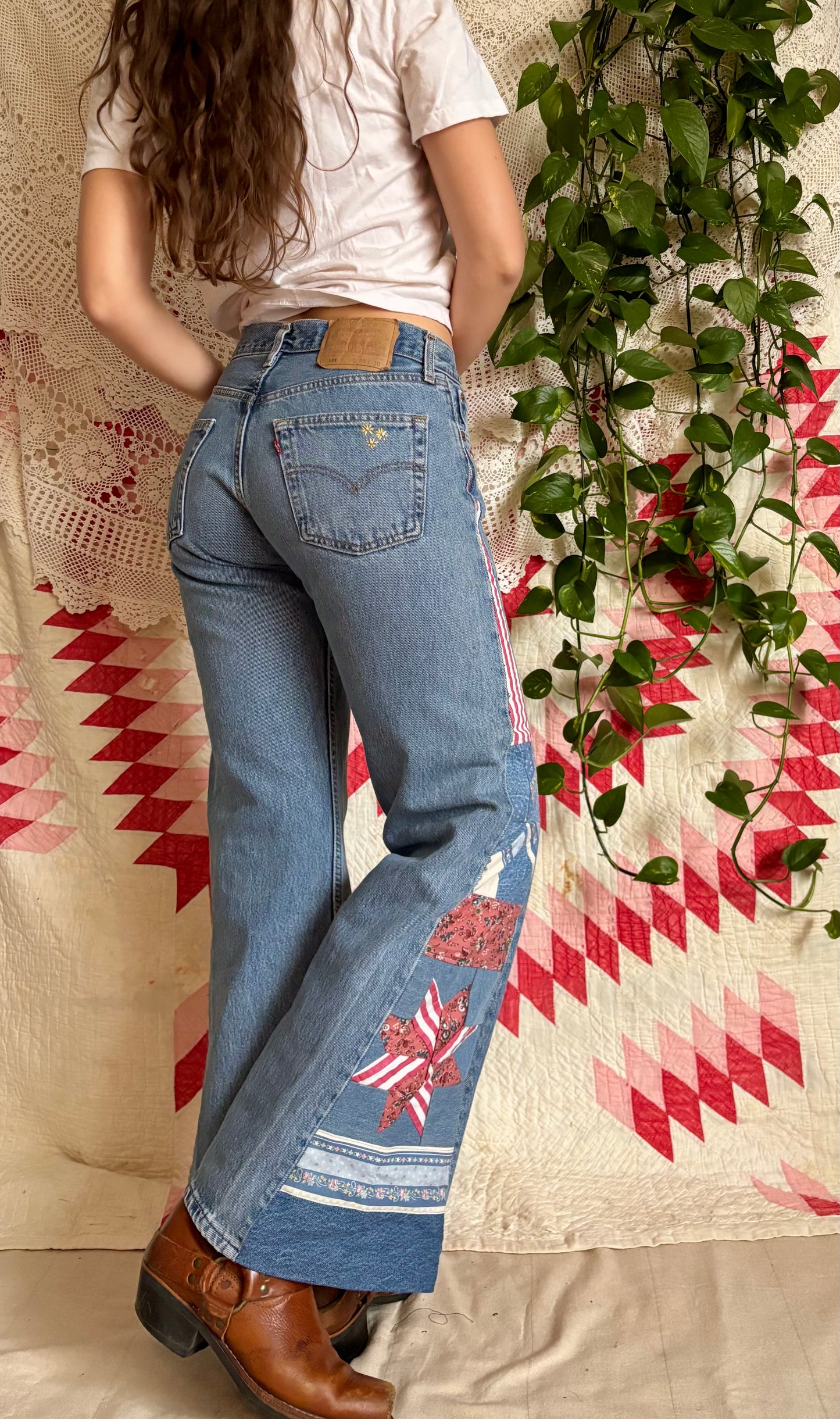Embroidered Star & Pinwheel Levi's