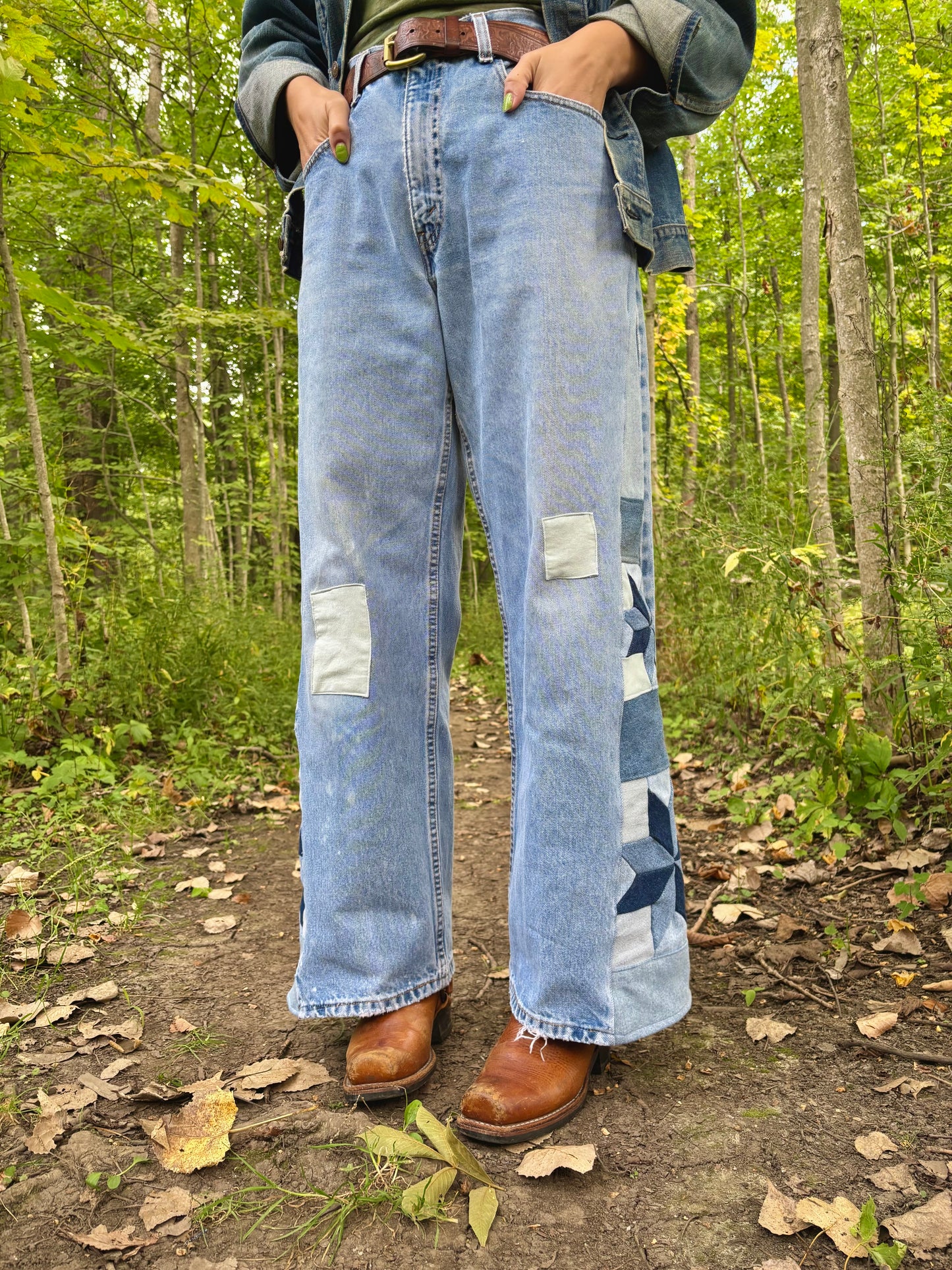 Patched Levi's Star Jeans