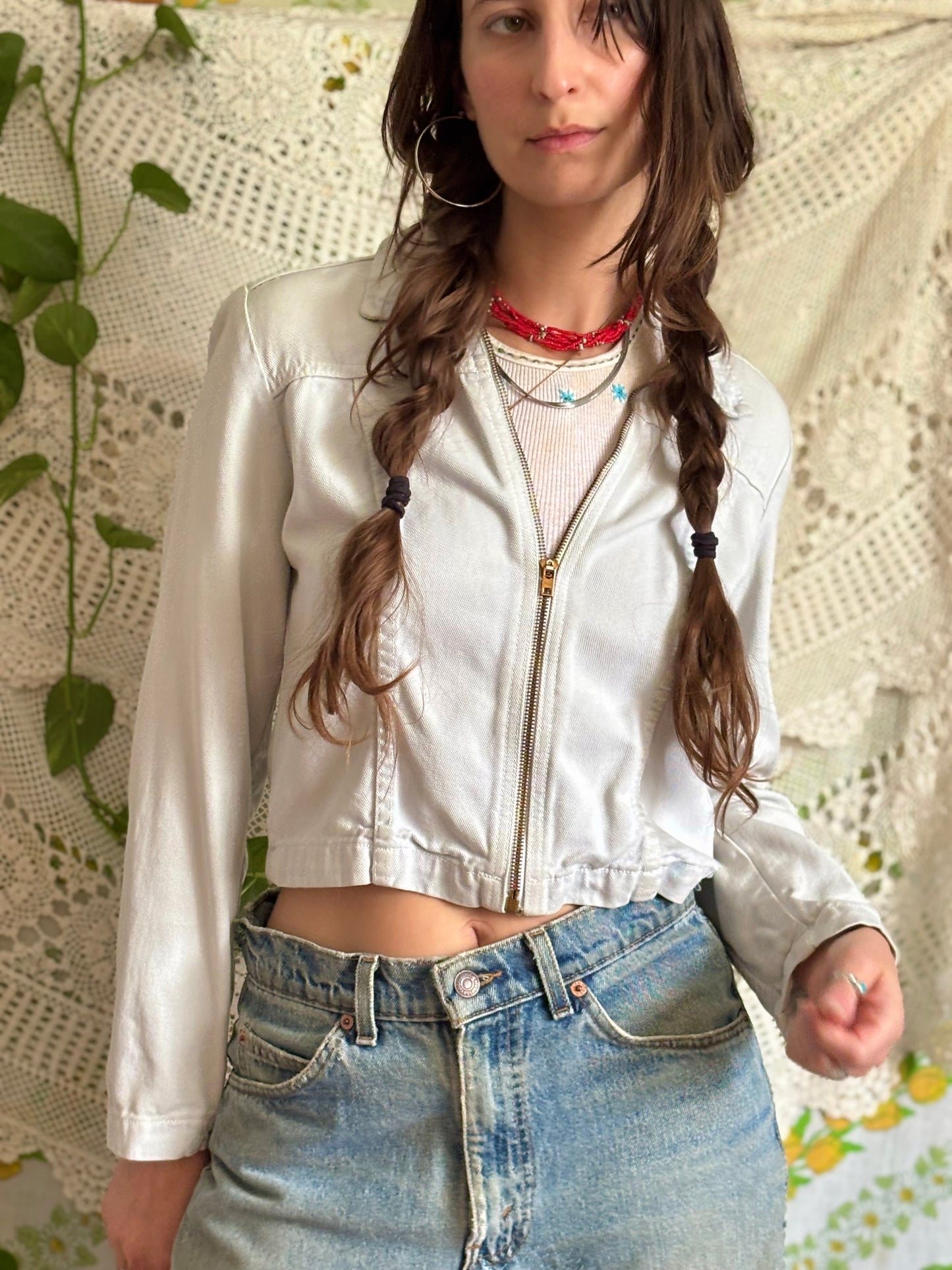 Embroidered 1970s Cropped Jacket