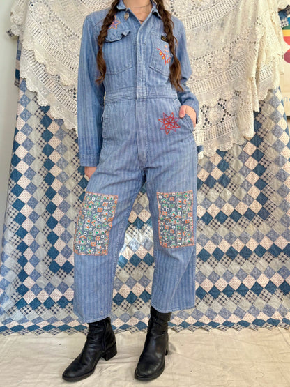 Hand Embroidered Paul Bunyan Coveralls