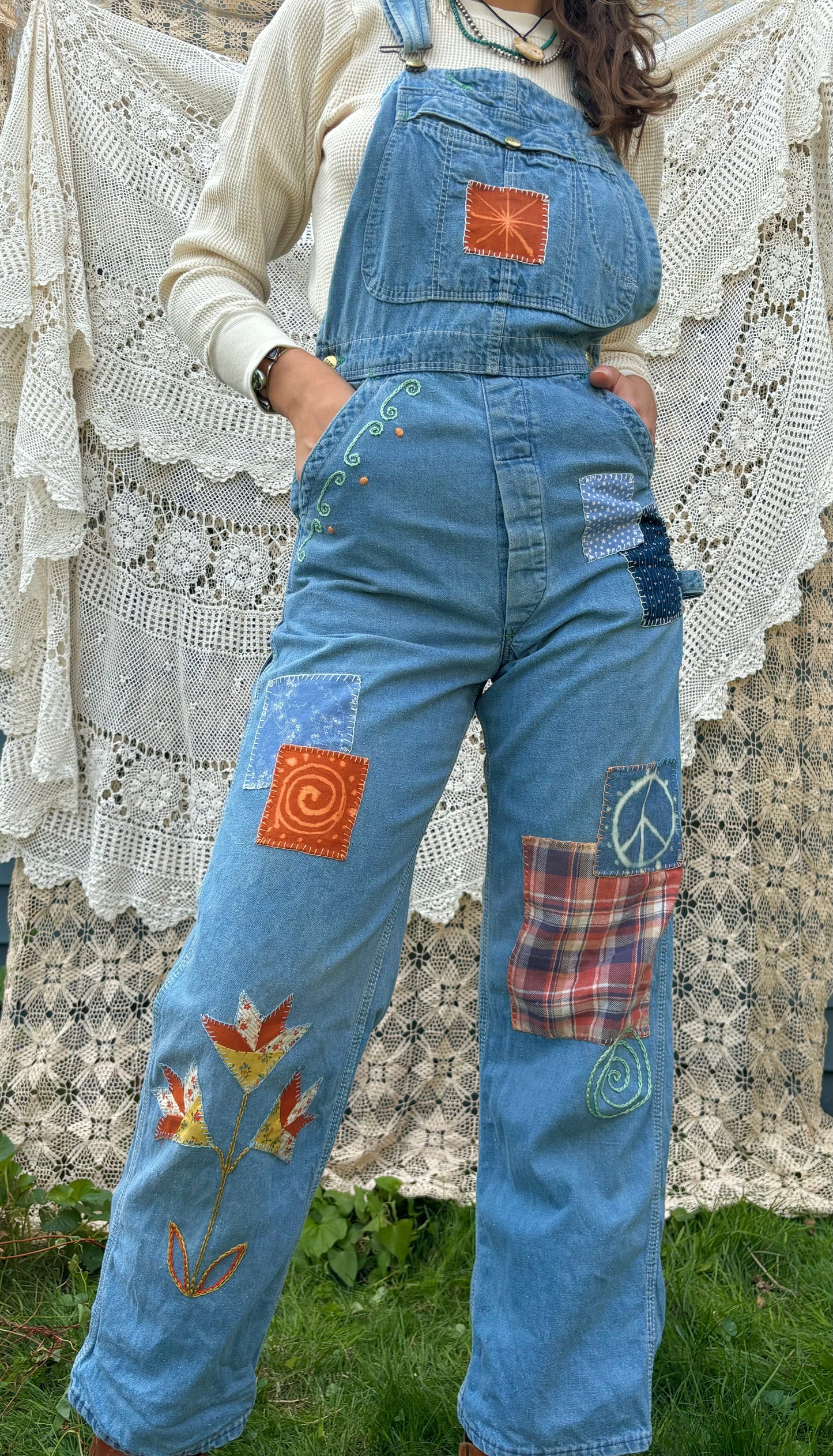 Embroidered & Patched Ely Overalls