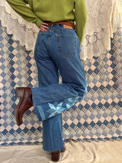 Blue Star & Checkered 505 Levi's