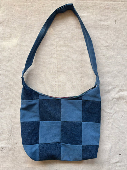 Handmade Denim Bag - Denim Checks (Large)