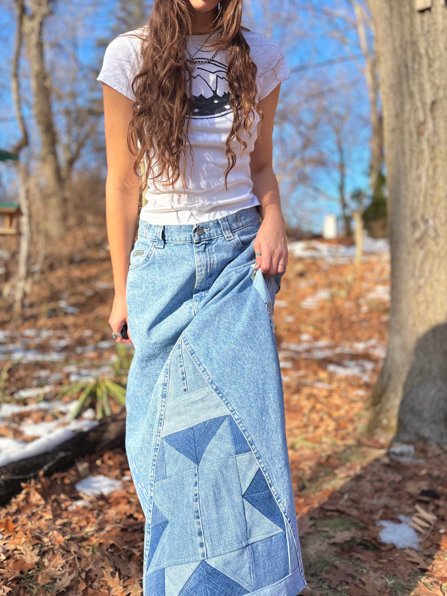 Buckle Back Sawtooth Quilt Skirt