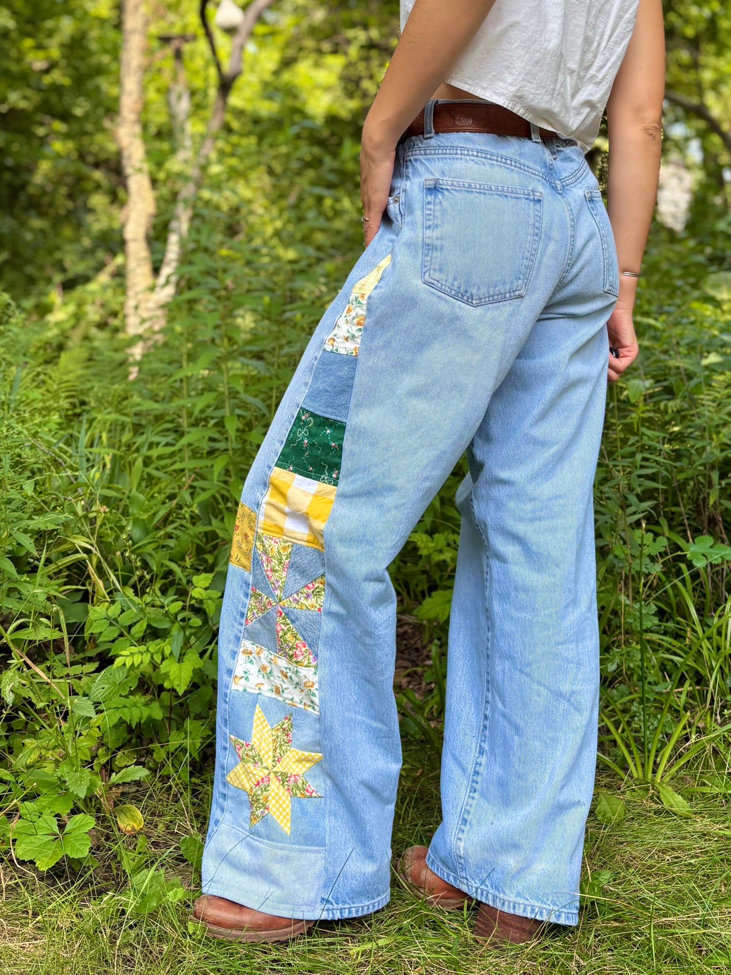 Gingham Star & Pinwheel Guess Jeans