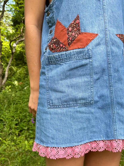 Embellished Denim Mini Dress